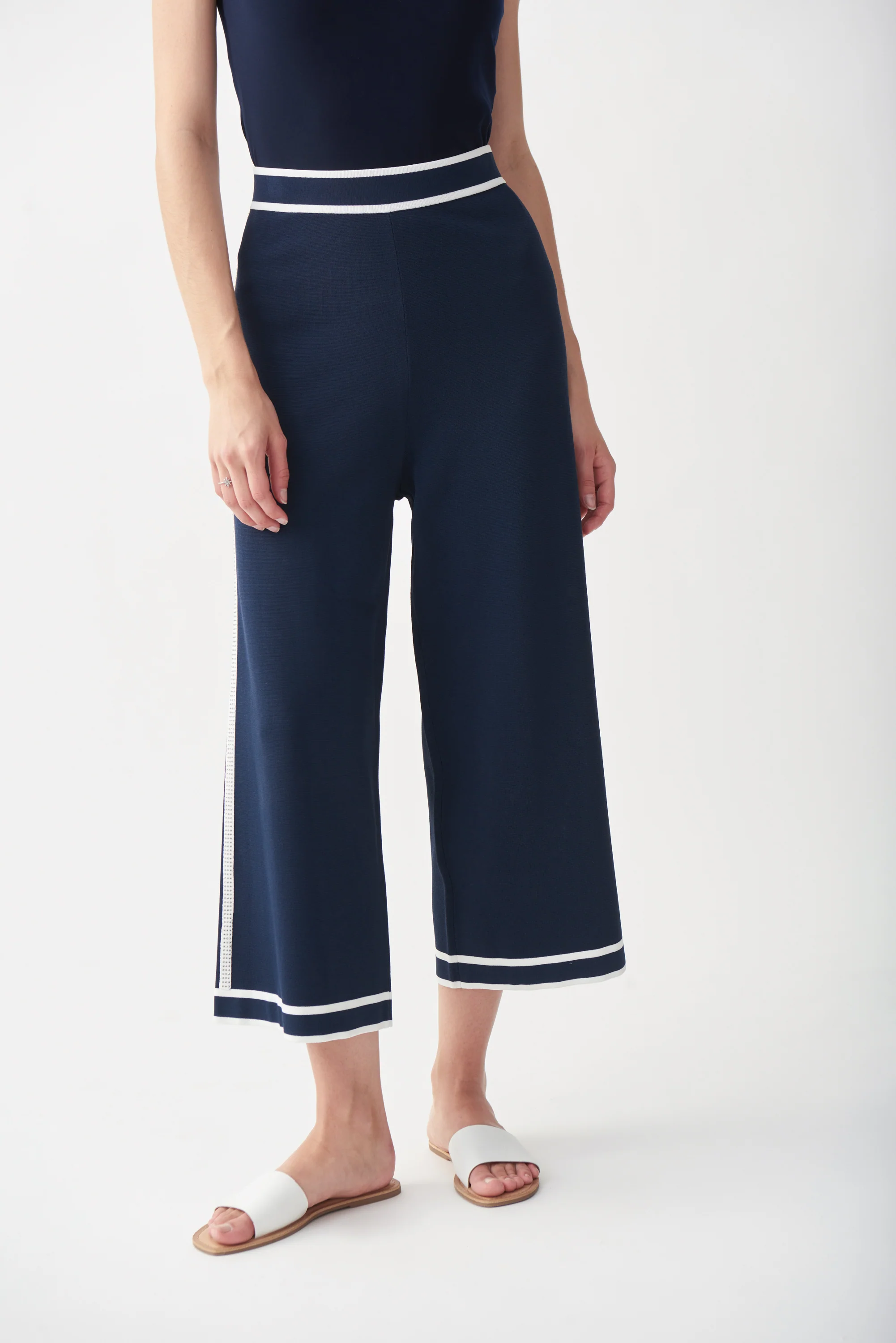Joseph Ribkoff  - 221928- Pant - Navy/Vanilla - Image 3