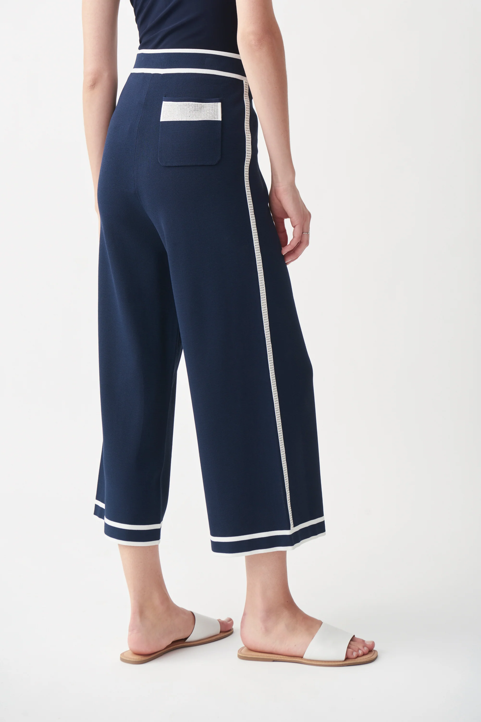 Joseph Ribkoff  - 221928- Pant - Navy/Vanilla - Image 4