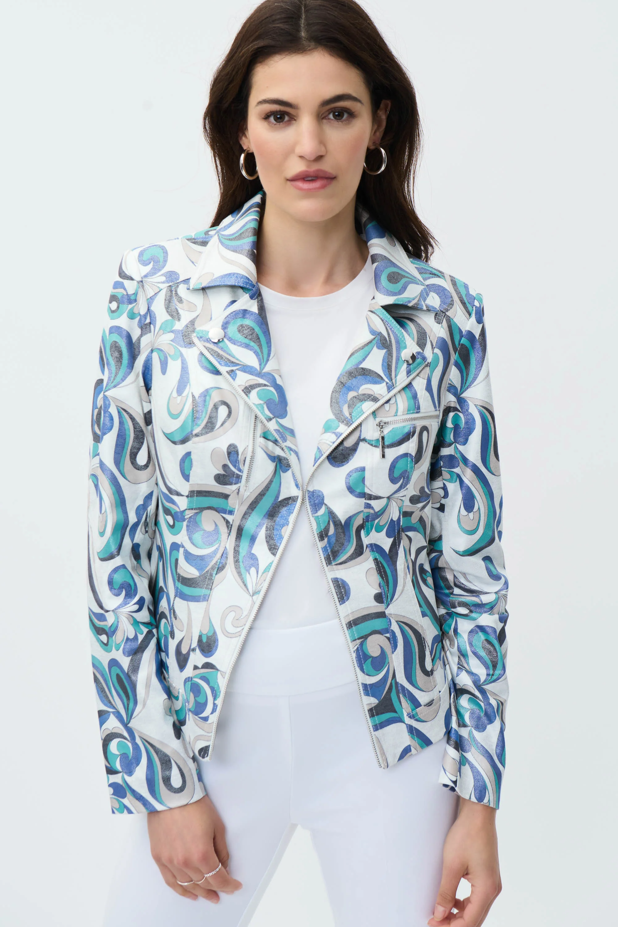 Joseph Ribkoff - Jacket- 231951 - Vanilla/Multi - Image 4