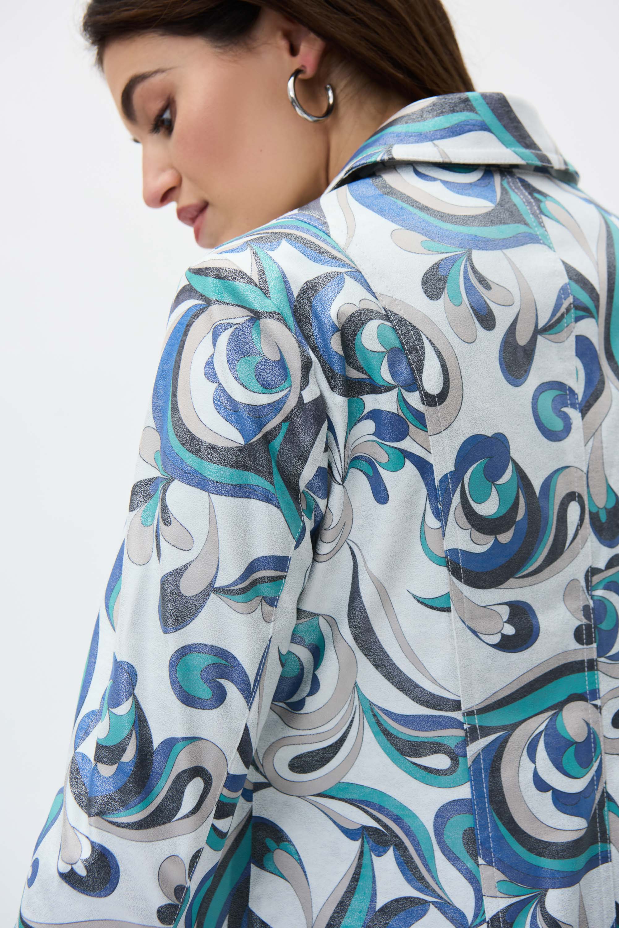 Joseph Ribkoff - Jacket- 231951 - Vanilla/Multi - Image 5