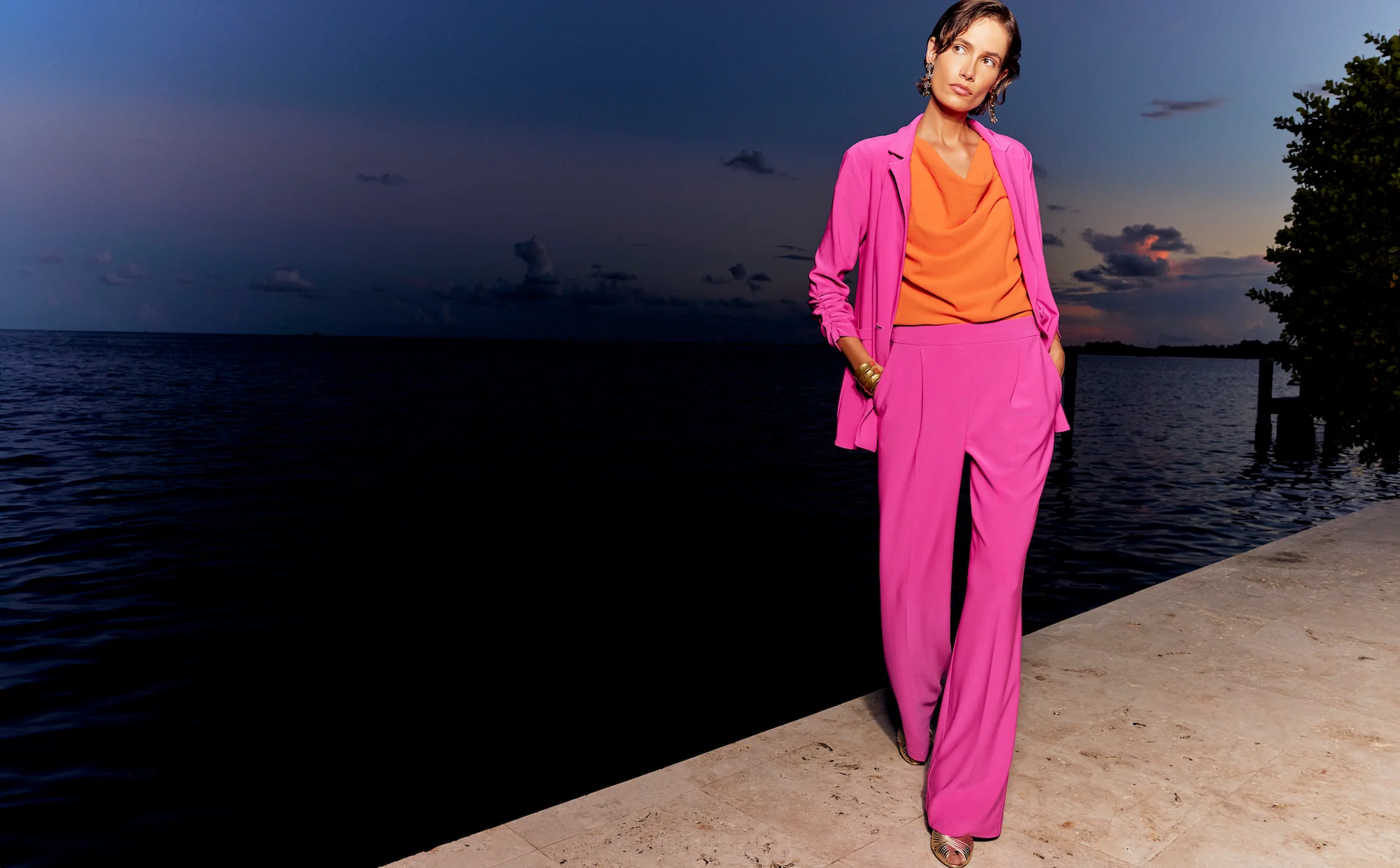 Joseph Ribkoff -241031-Blazer-Ultra Pink
