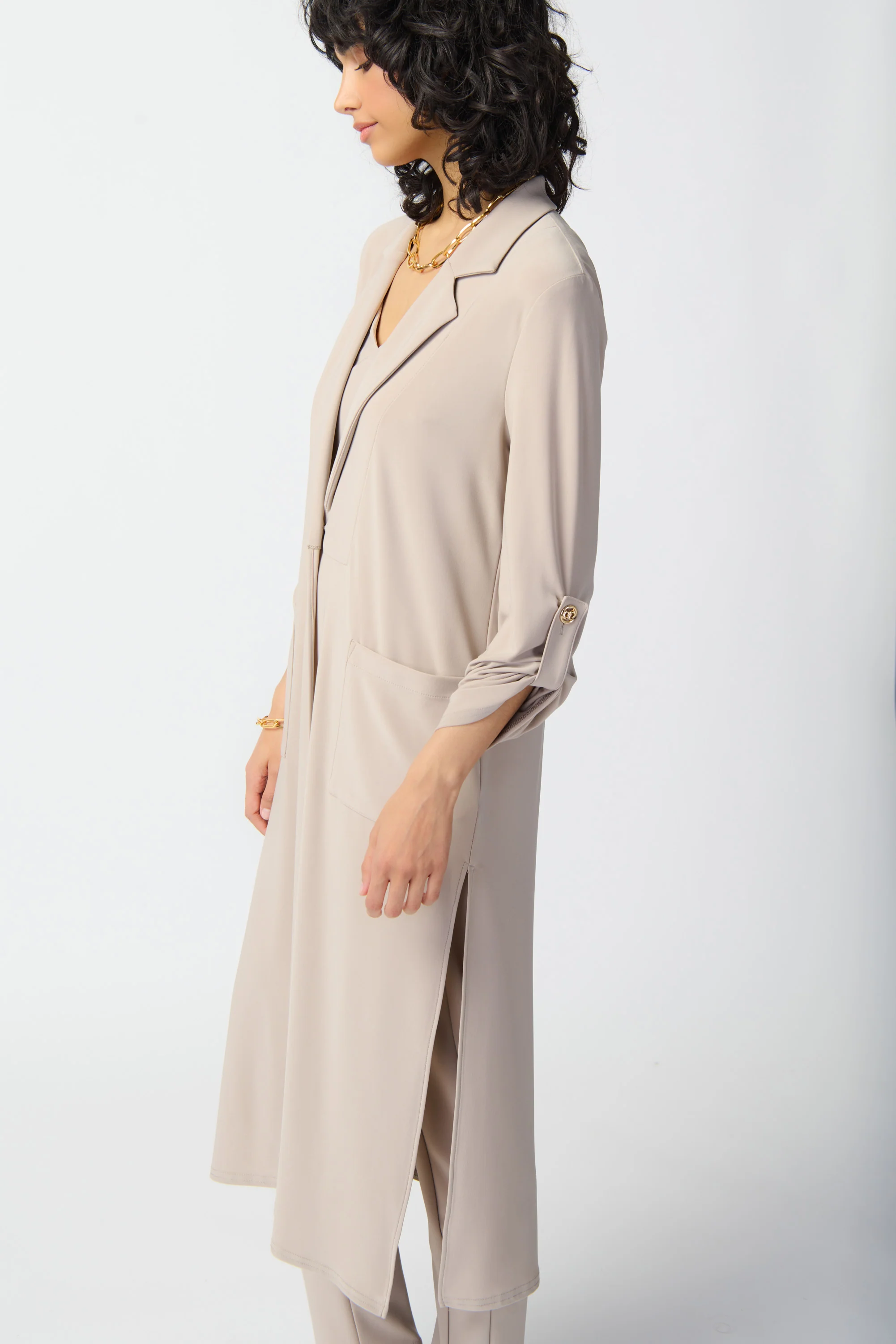Joseph Ribkoff -241100-Coat-Dune - Image 3