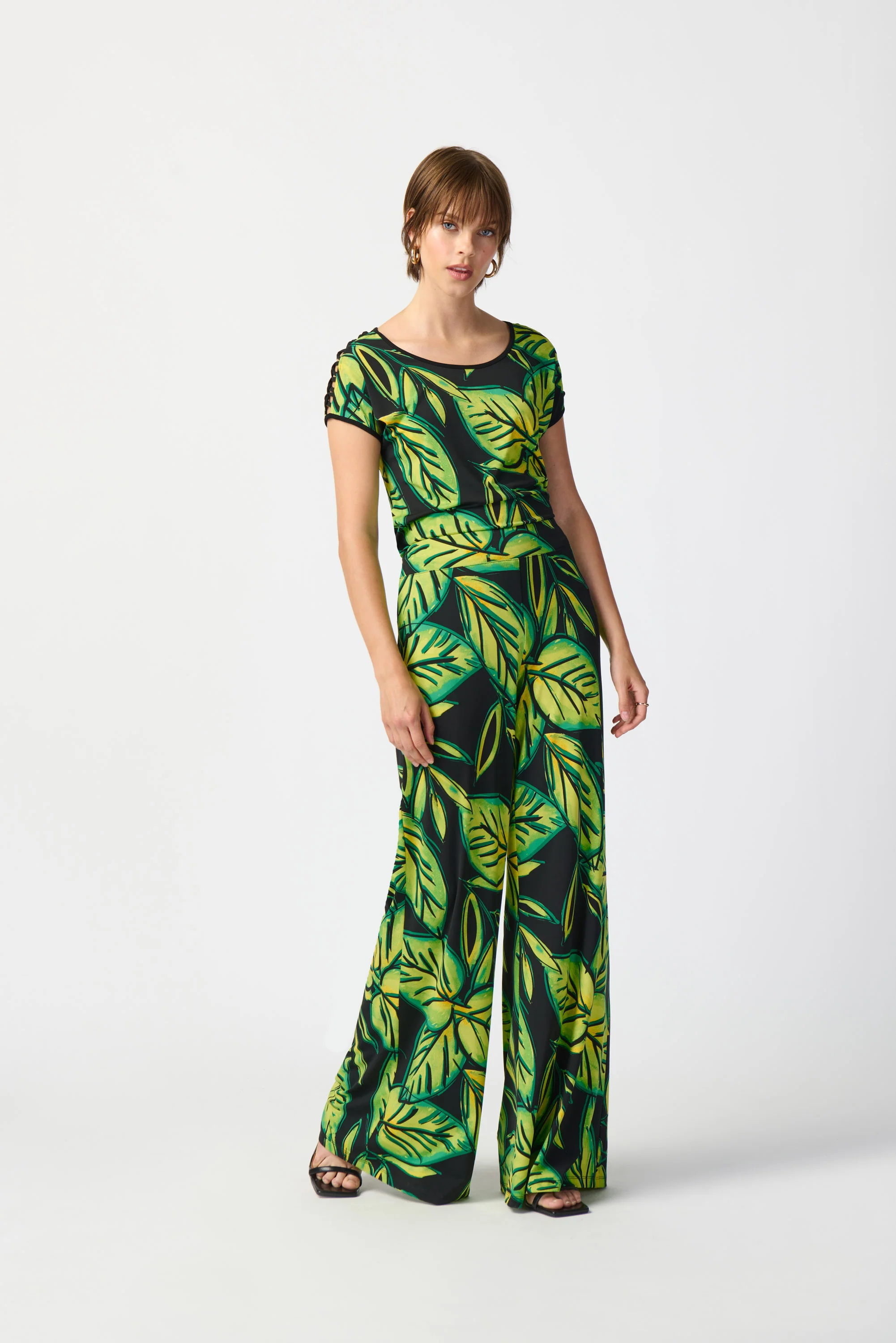 Joseph Ribkoff -241244-Top-Black/Multi - Image 2