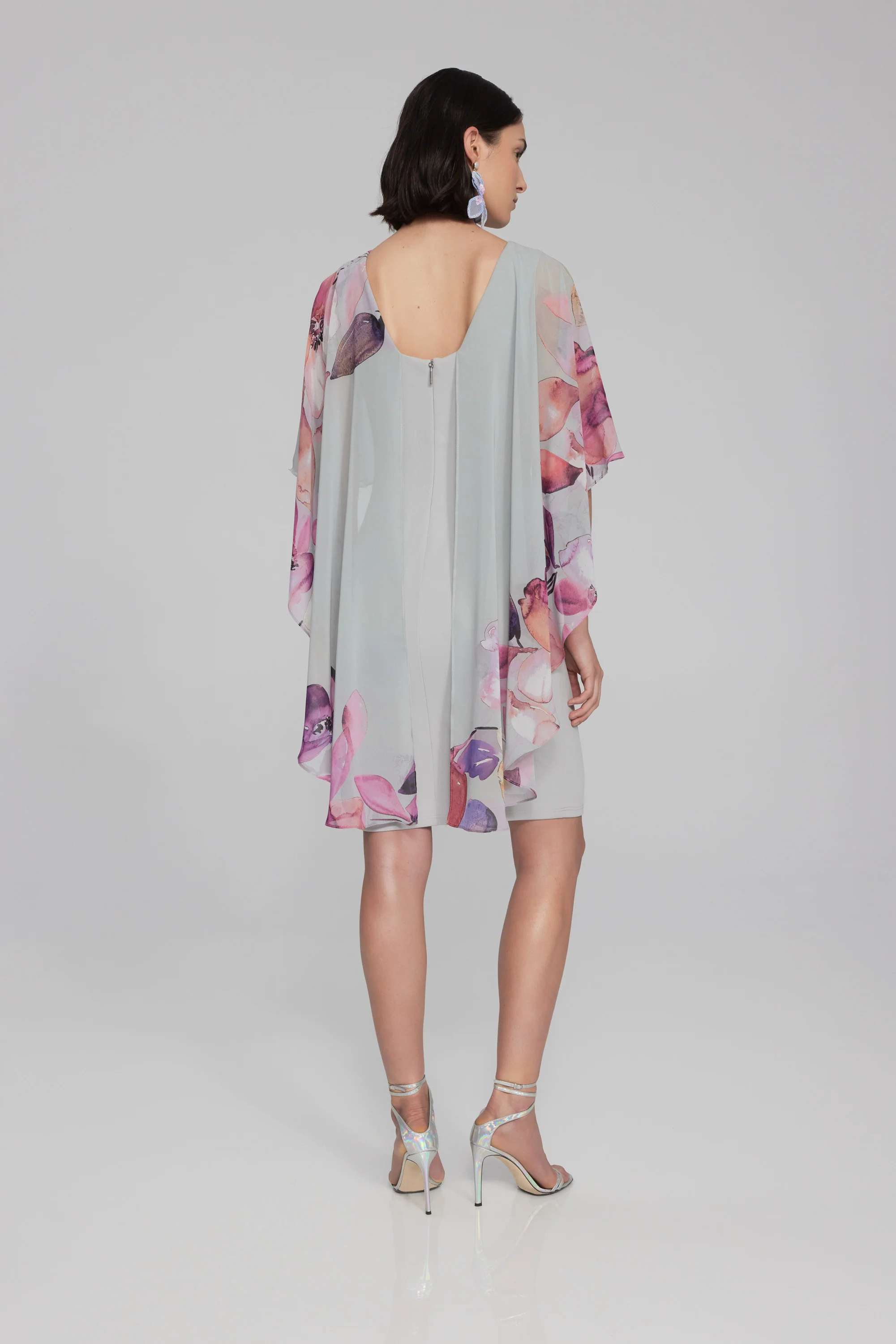Joseph Ribkoff -241718-Dress-Grey/Multi - Image 2