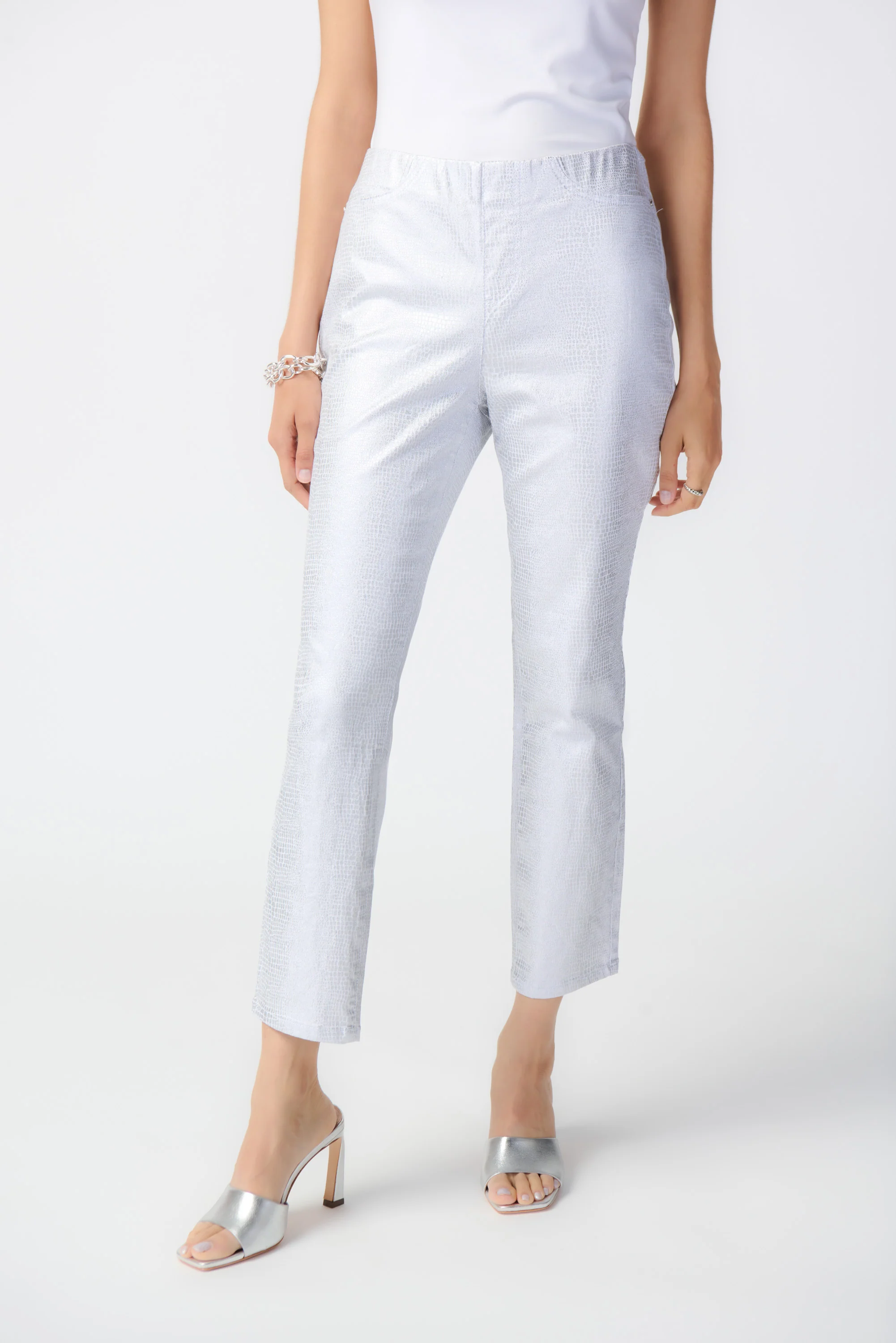 Joseph Ribkoff -241932-Pant-White/Silver - Image 4
