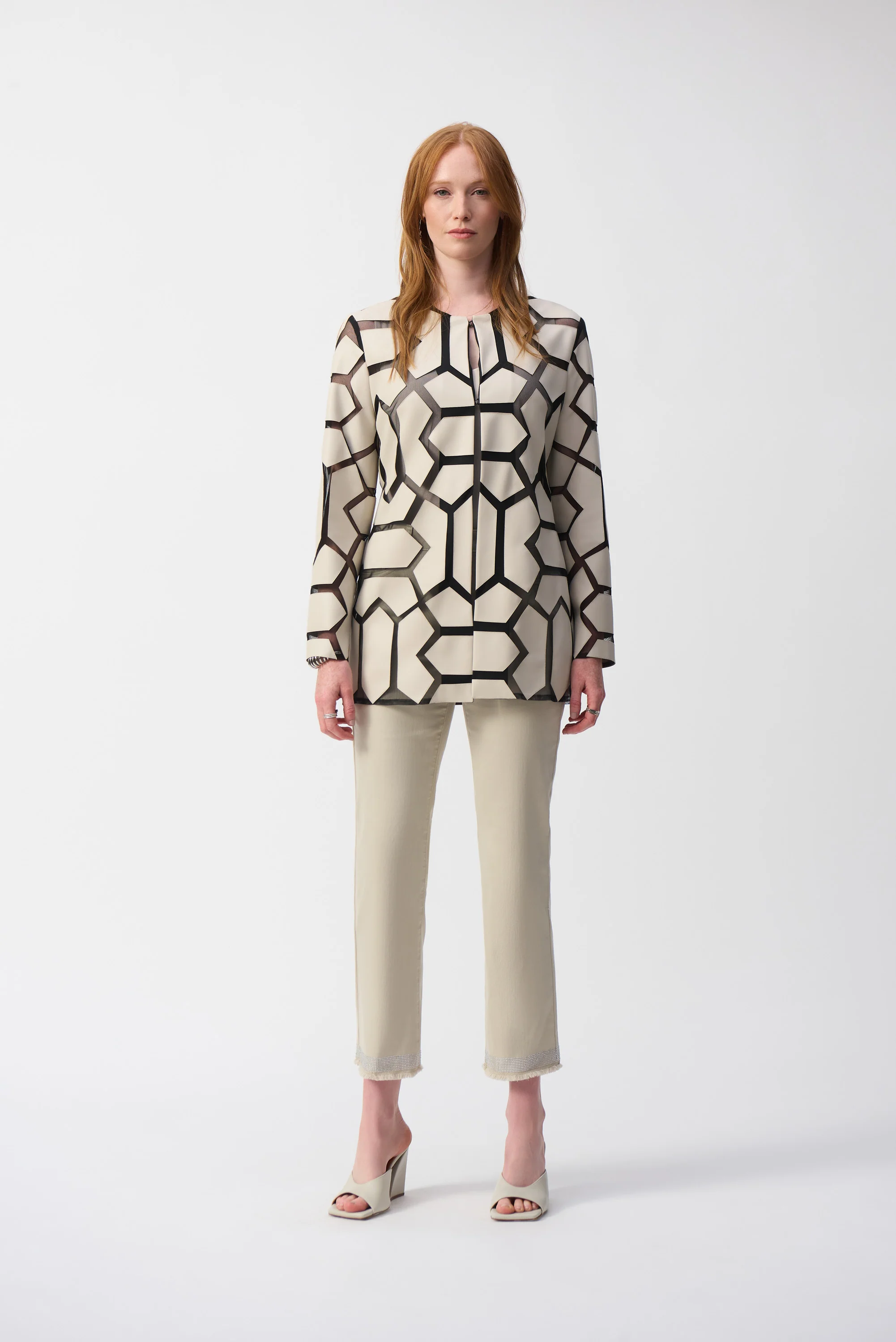 Joseph Ribkoff-241905S25-3866-Jacket-Moonstone/Black