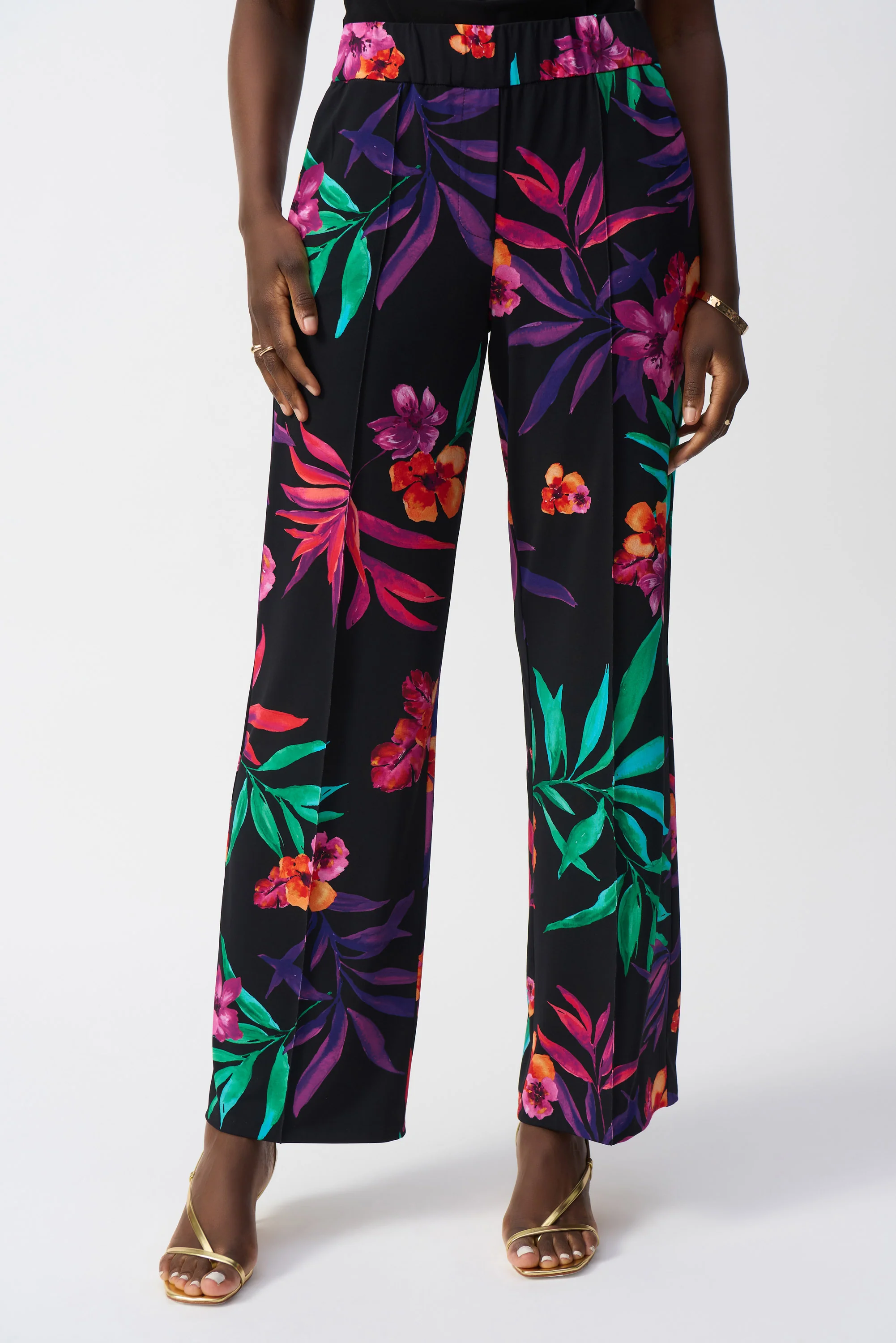 Joseph Ribkoff-251056-178-Pant-Black/Multi - Image 2