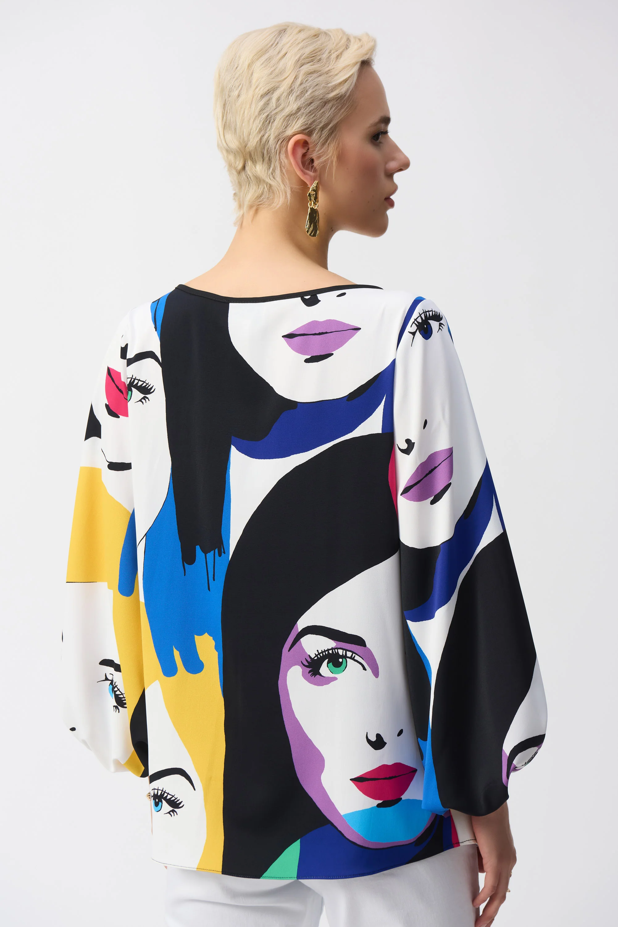 Joseph Ribkoff-251148-2539-Top-Vanilla/Multi - Image 3