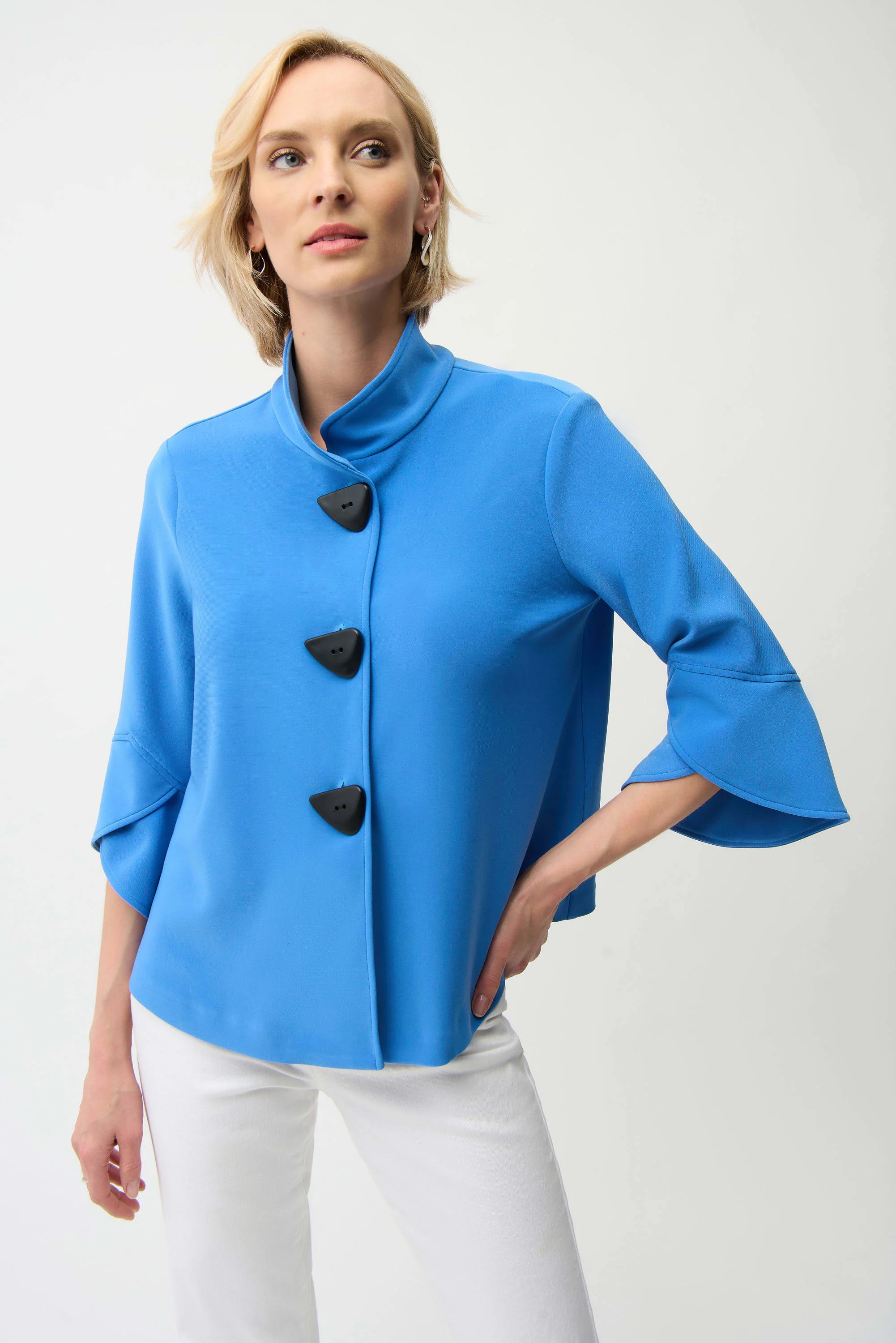 Joseph Ribkoff -193198S26-Jacket - Blue, Navy, White and Black - Image 2