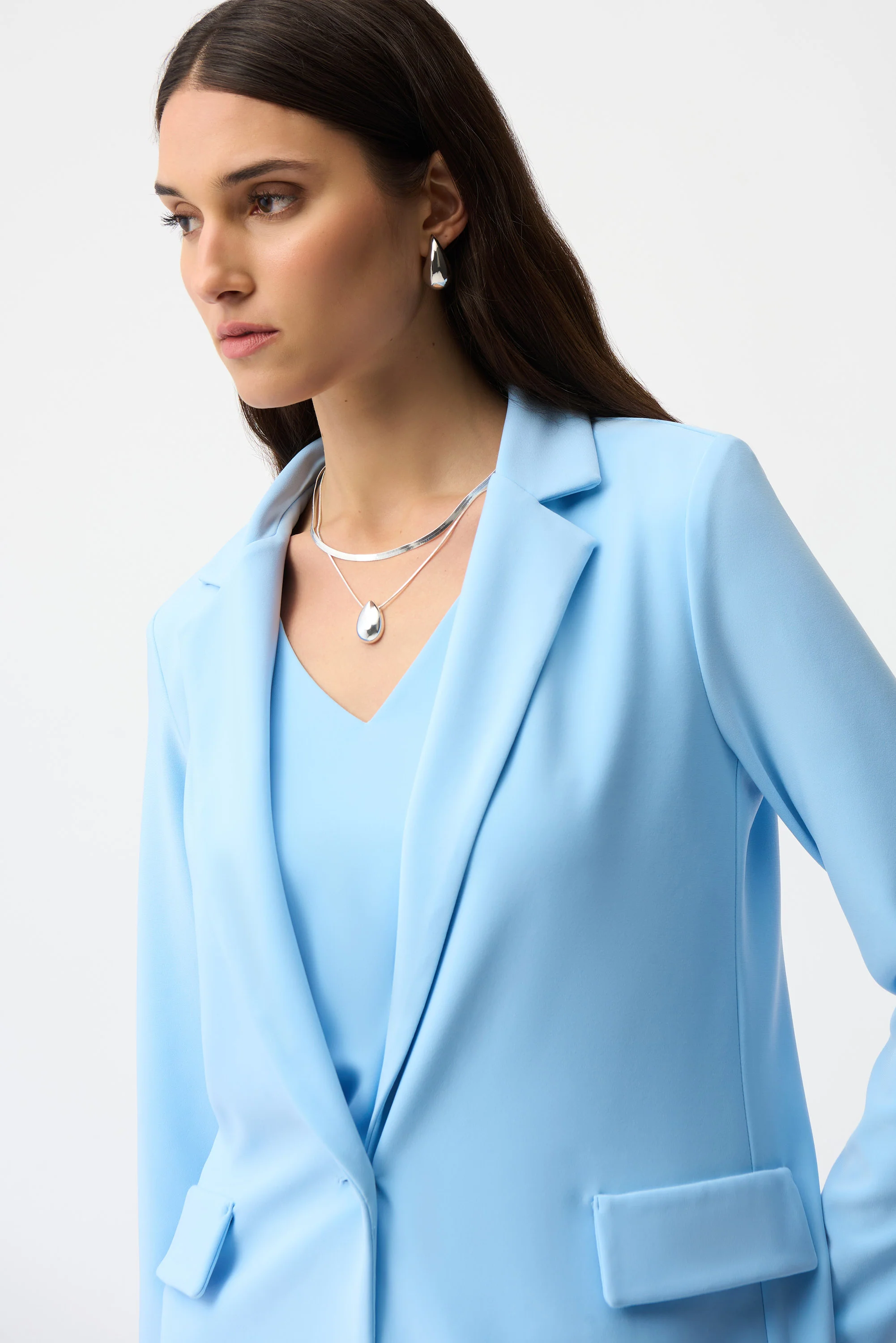 Joseph Ribkoff-231064S26-4373-Blazer-Sky Blue - Image 3