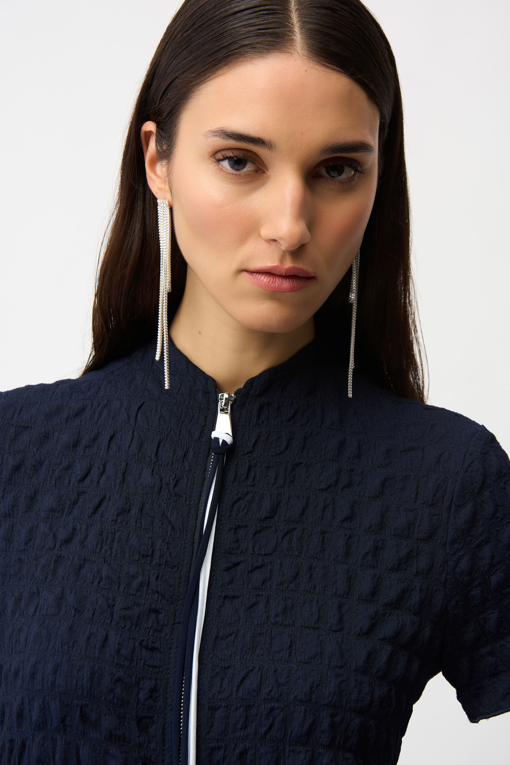 Joseph Ribkoff-261064-2229-Dress-Midnight Blue/Vanilla - Image 3
