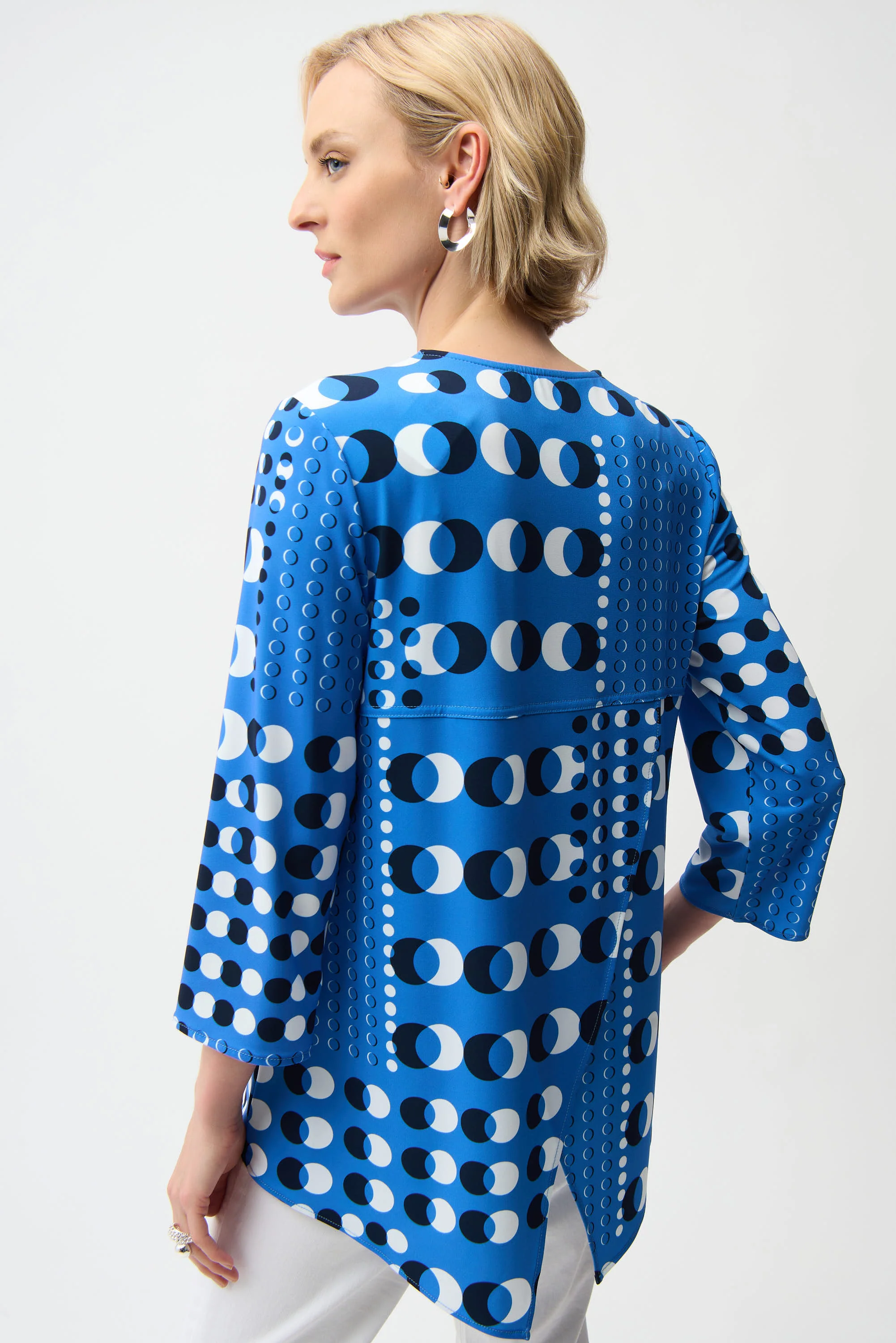 Joseph Ribkoff-261288-3801-Tunic-Blue/Vanilla - Image 5