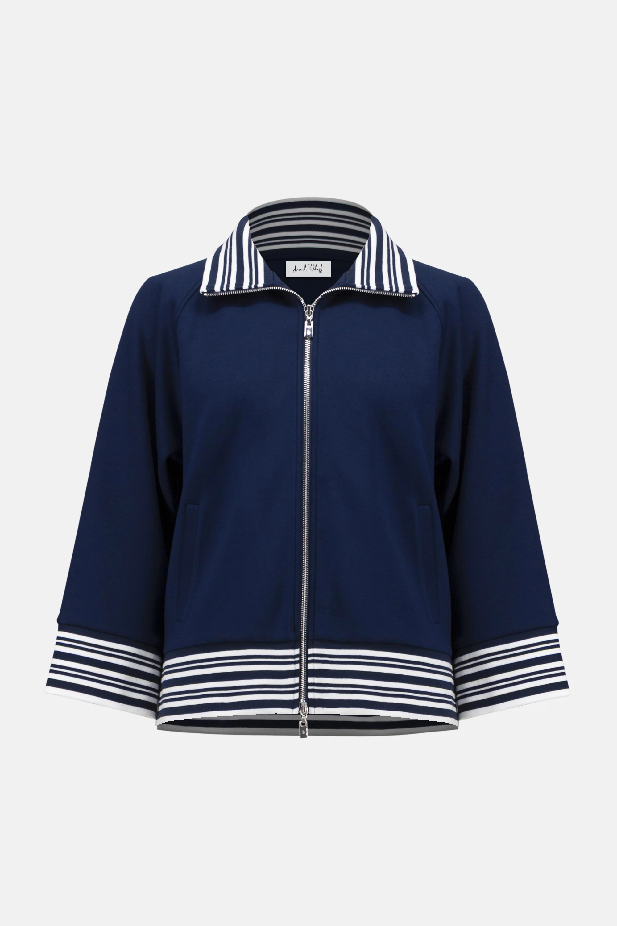 Joseph Ribkoff-261617-4494-Jacket-Indigo/Vanilla - Image 2