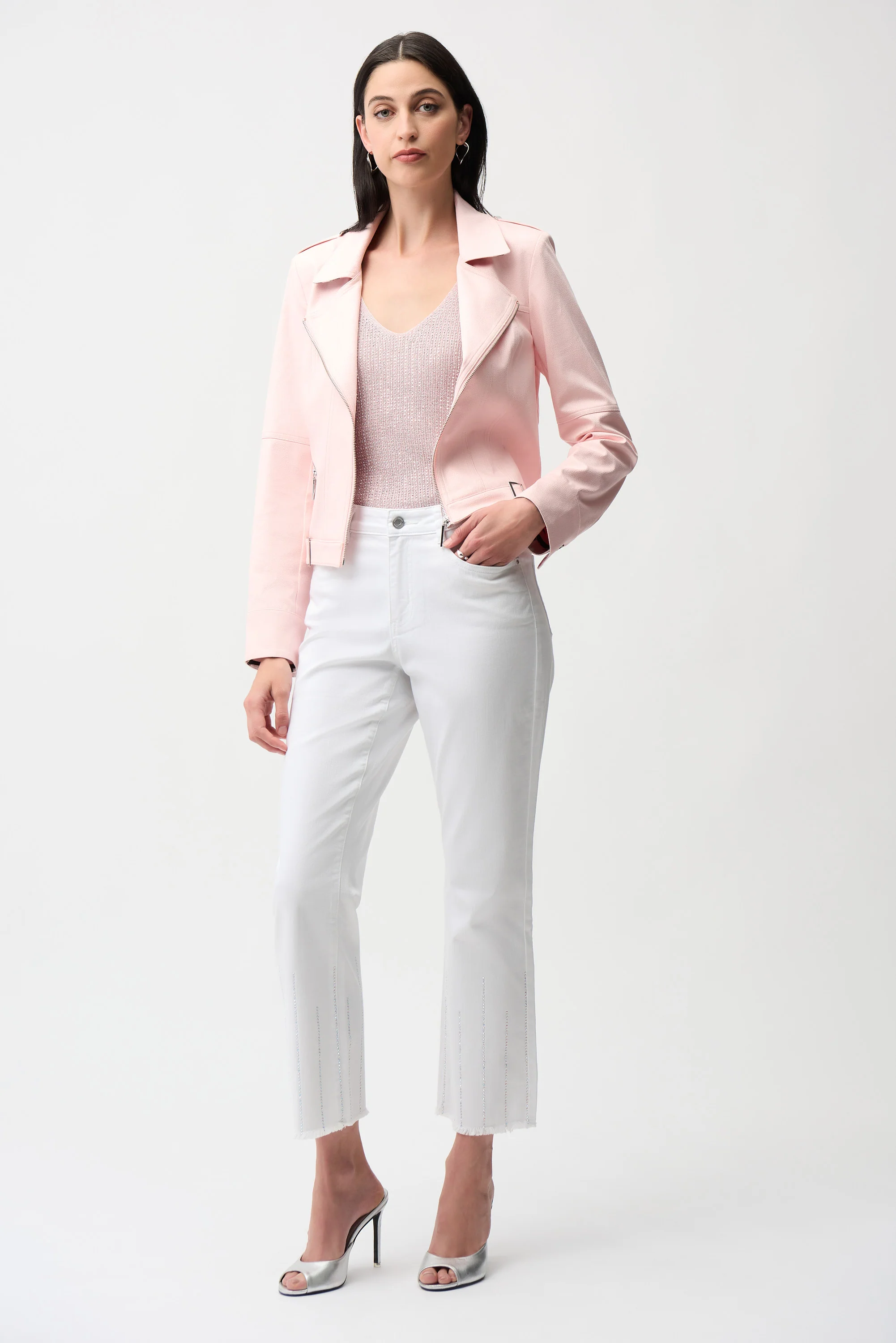 Joseph Ribkoff-261910-4475-Jacket-Petal Pink - Image 3