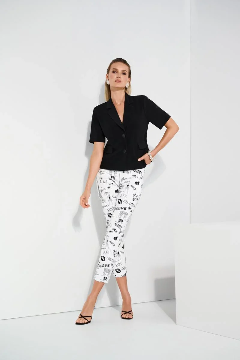 Joseph Ribkoff-252233-1846-Pant-Vanilla/Black