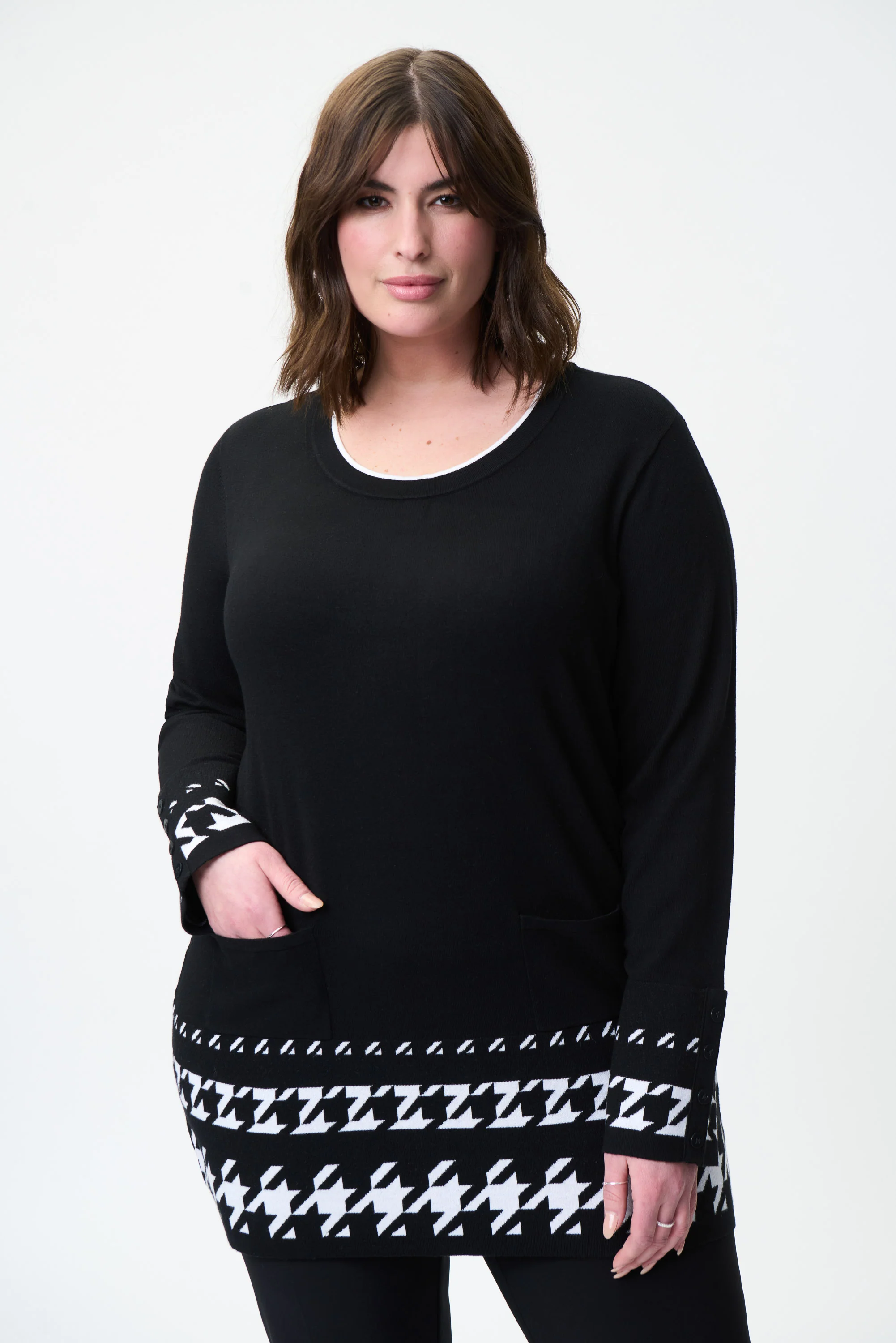 Joseph. Ribkoff Winter 2022 - Houndstooth Tunic Style - 224928 - Image 6