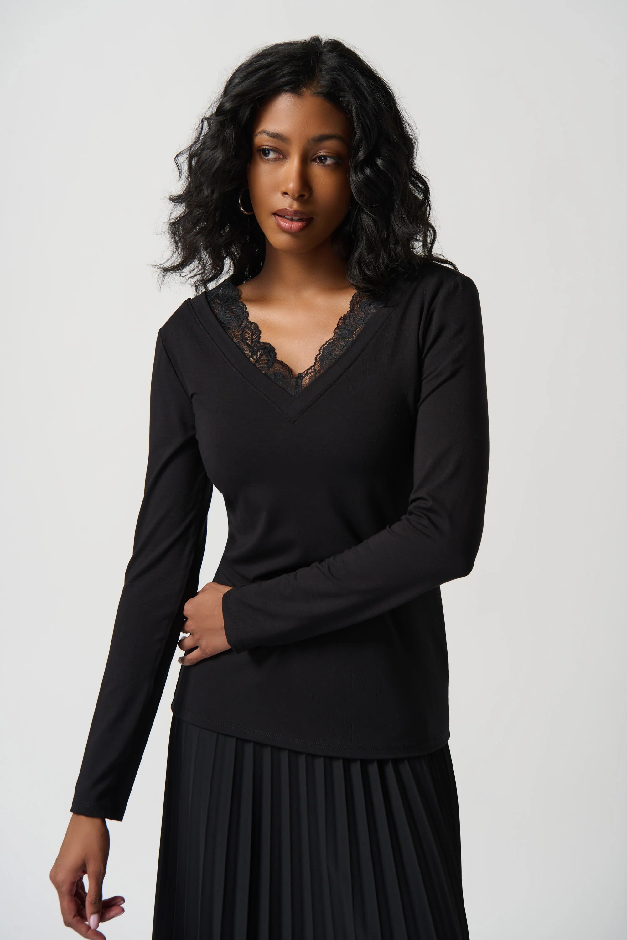 Joseph Ribkoff -234089-Tunic -Black - Image 3