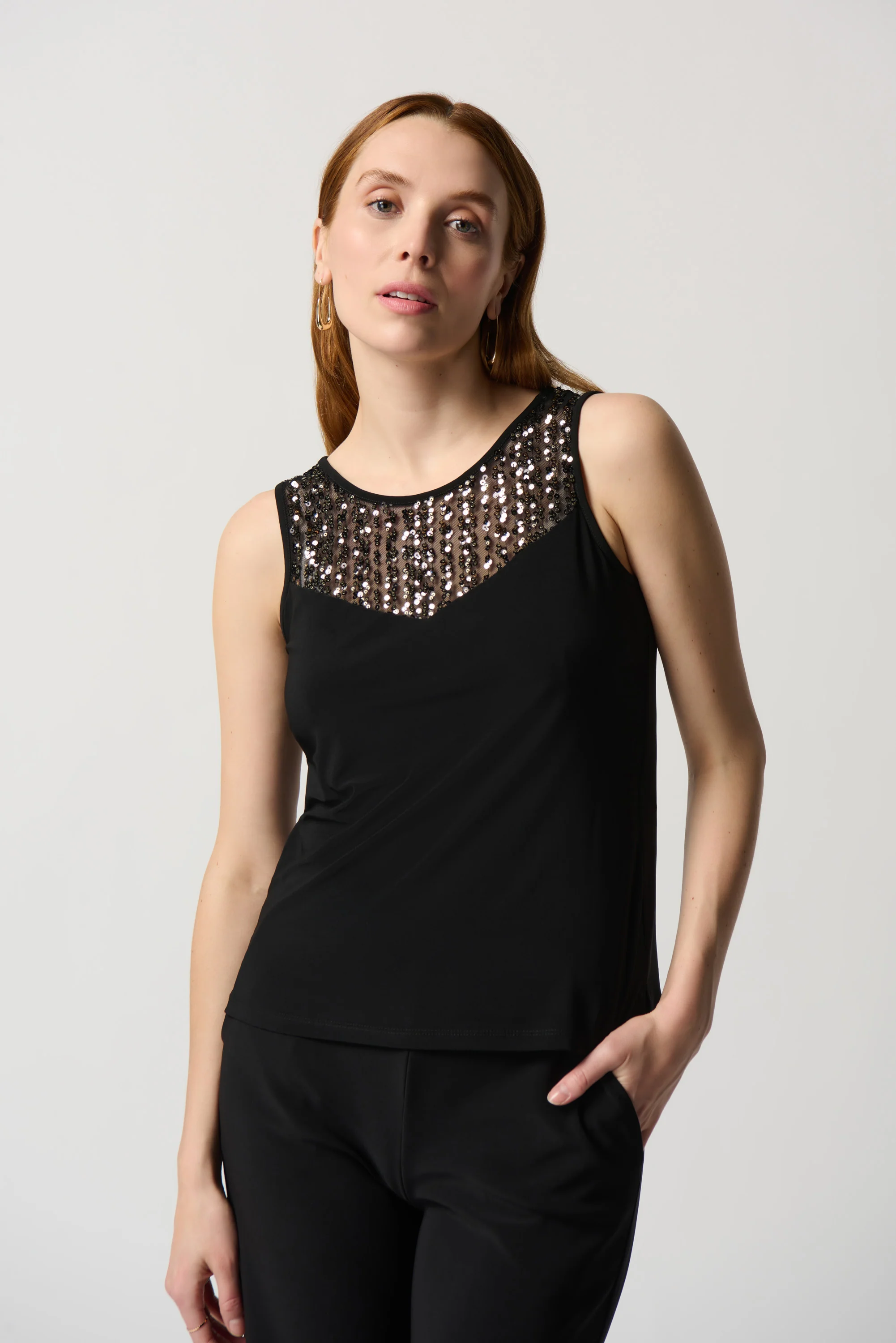 Joseph Ribkoff -234189-2 PC Top-Black/Gold - Image 5