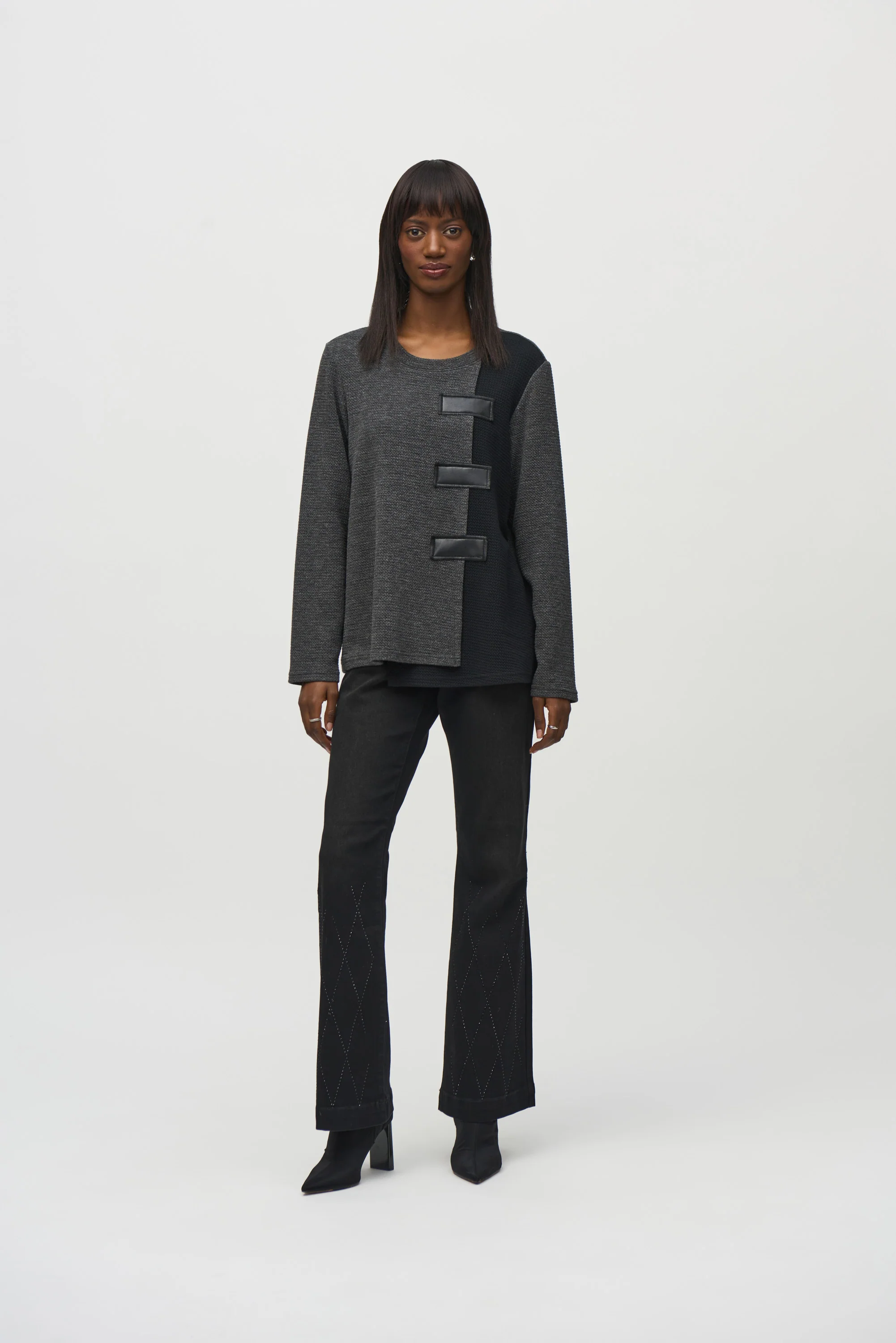 Joseph Ribkoff-244133-195-Tunic-Grey/Black
