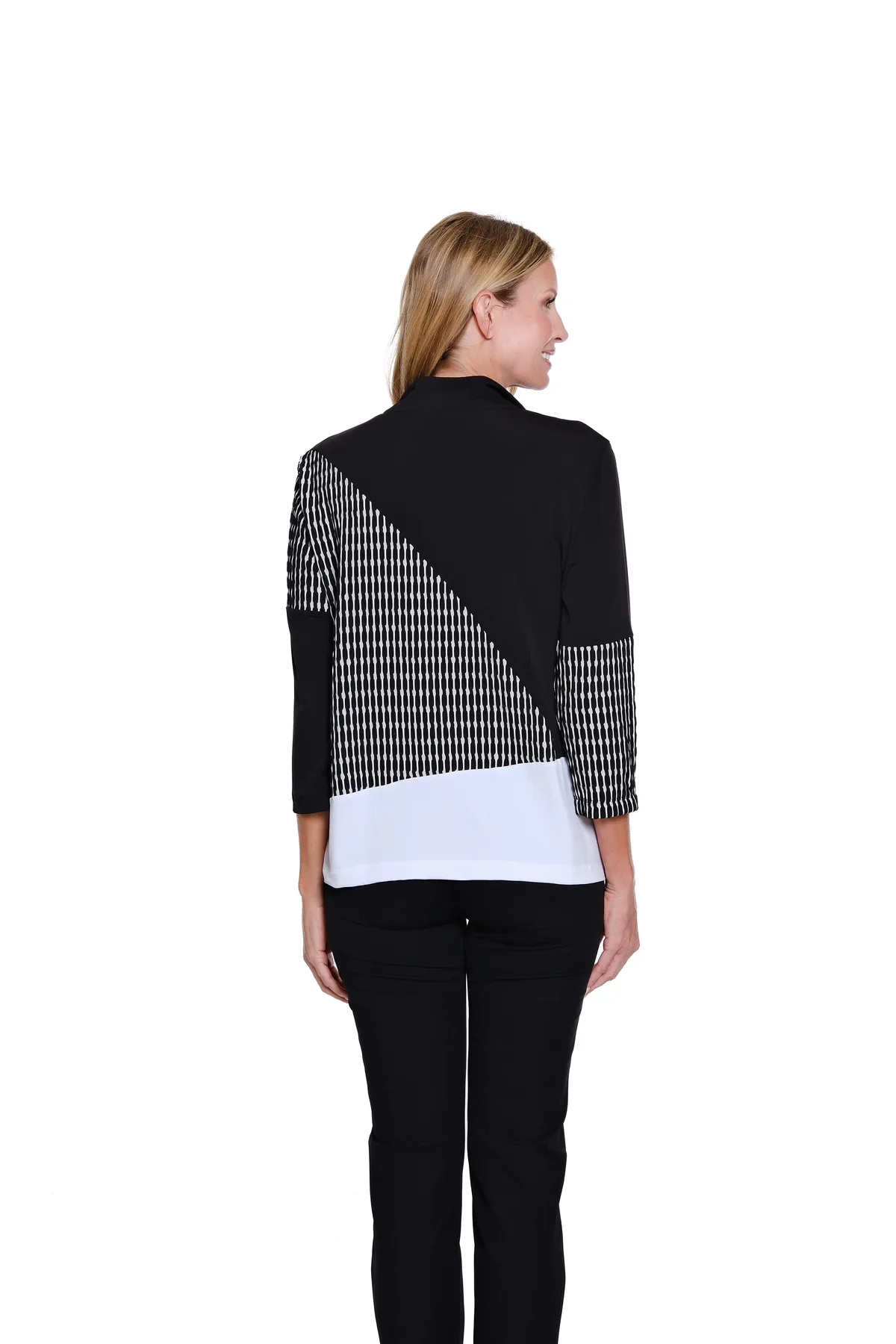 Multiples-M16411TM-Zip Thru YD Stripe Top-Multi - Image 3