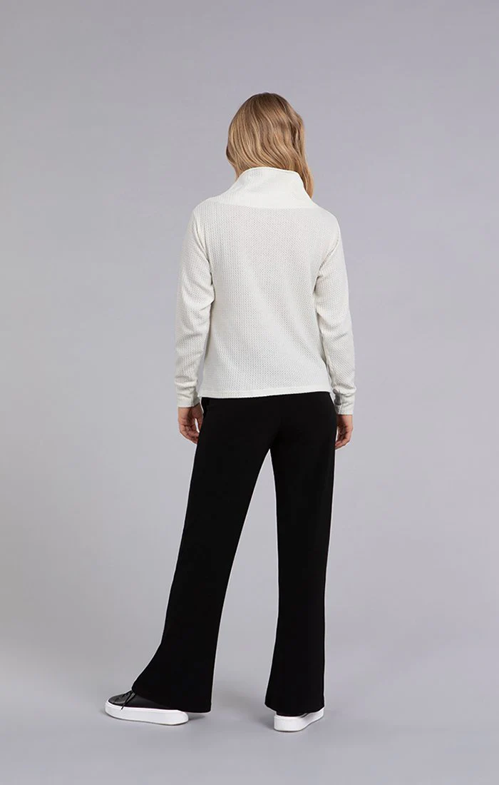 Sympli K7227W-3-Waffle Sweater-Ivory - Image 4