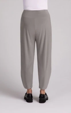 Sympli27237-Narrow Lantern Pant-Taupe - Image 3
