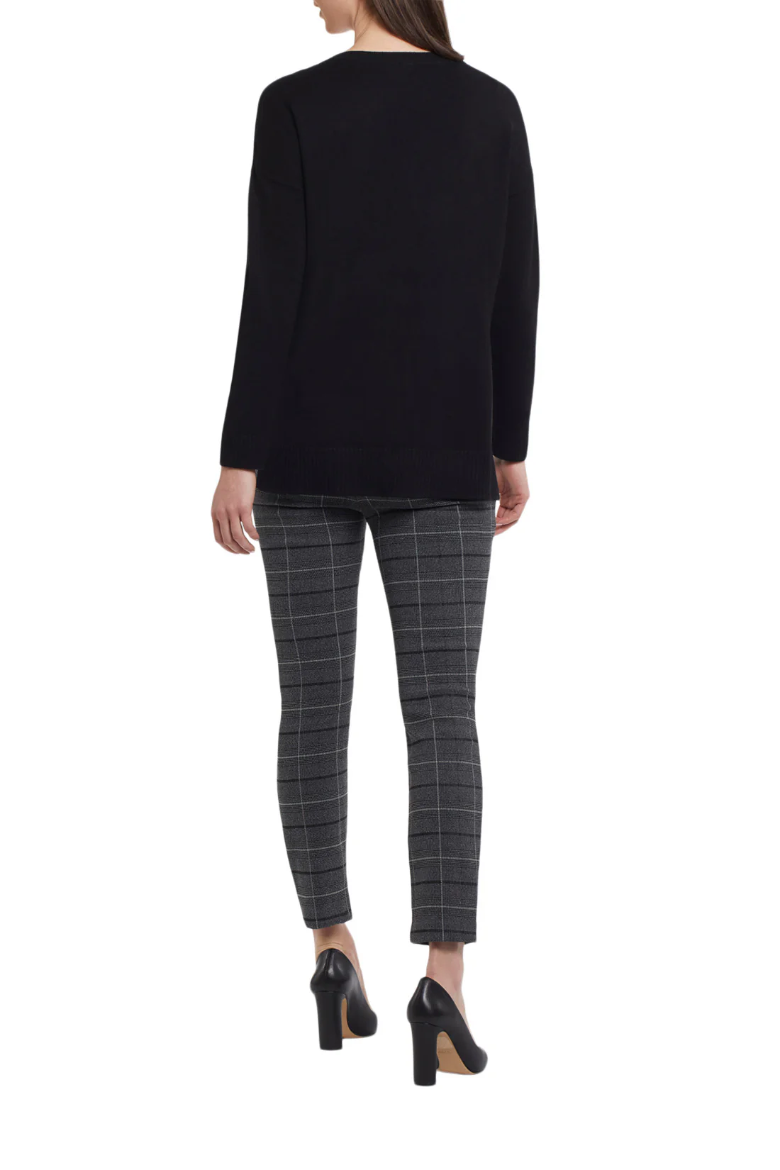 Tribal 1059O - V-Neck Henley Sweater - Black - Image 3