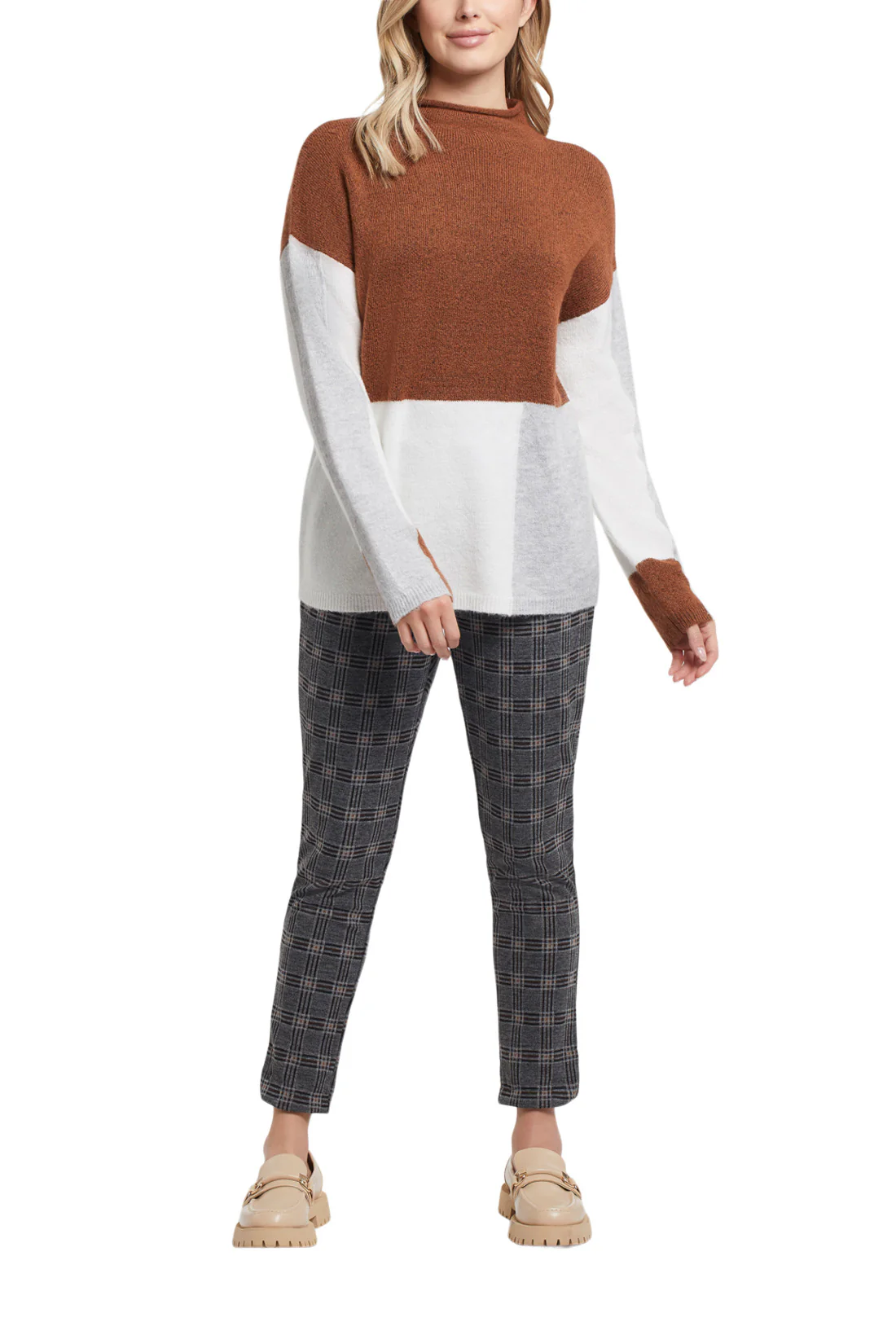 Tribal 1069O -L/S Funnel Sweater - Colour H Sierra - Image 3