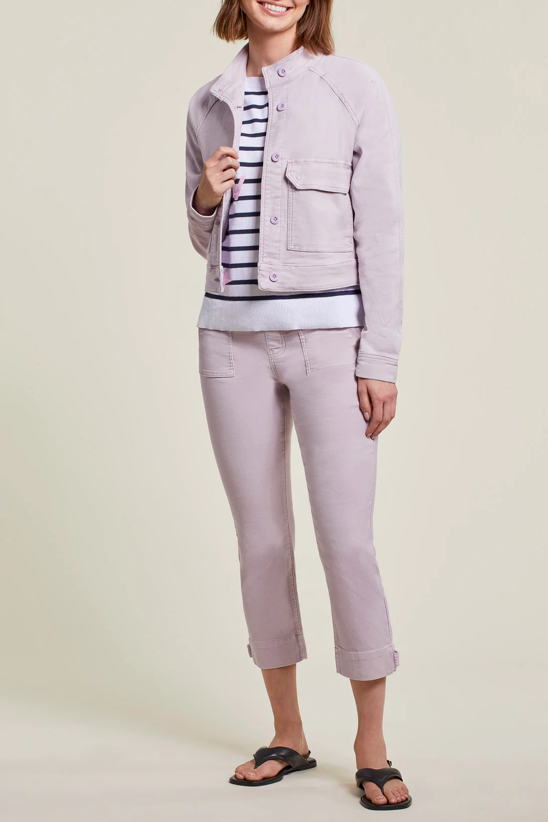 Tribal 1313O-3442-Raglan Jacket -Grapemist - Image 3