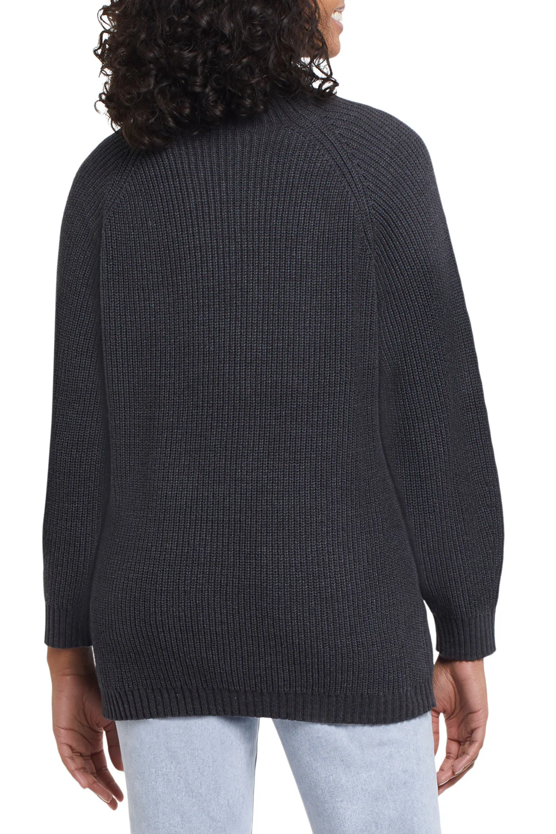 Tribal 7515O - L/S Mock Neck Tunic Sweater - Color H Charcoal - Image 3