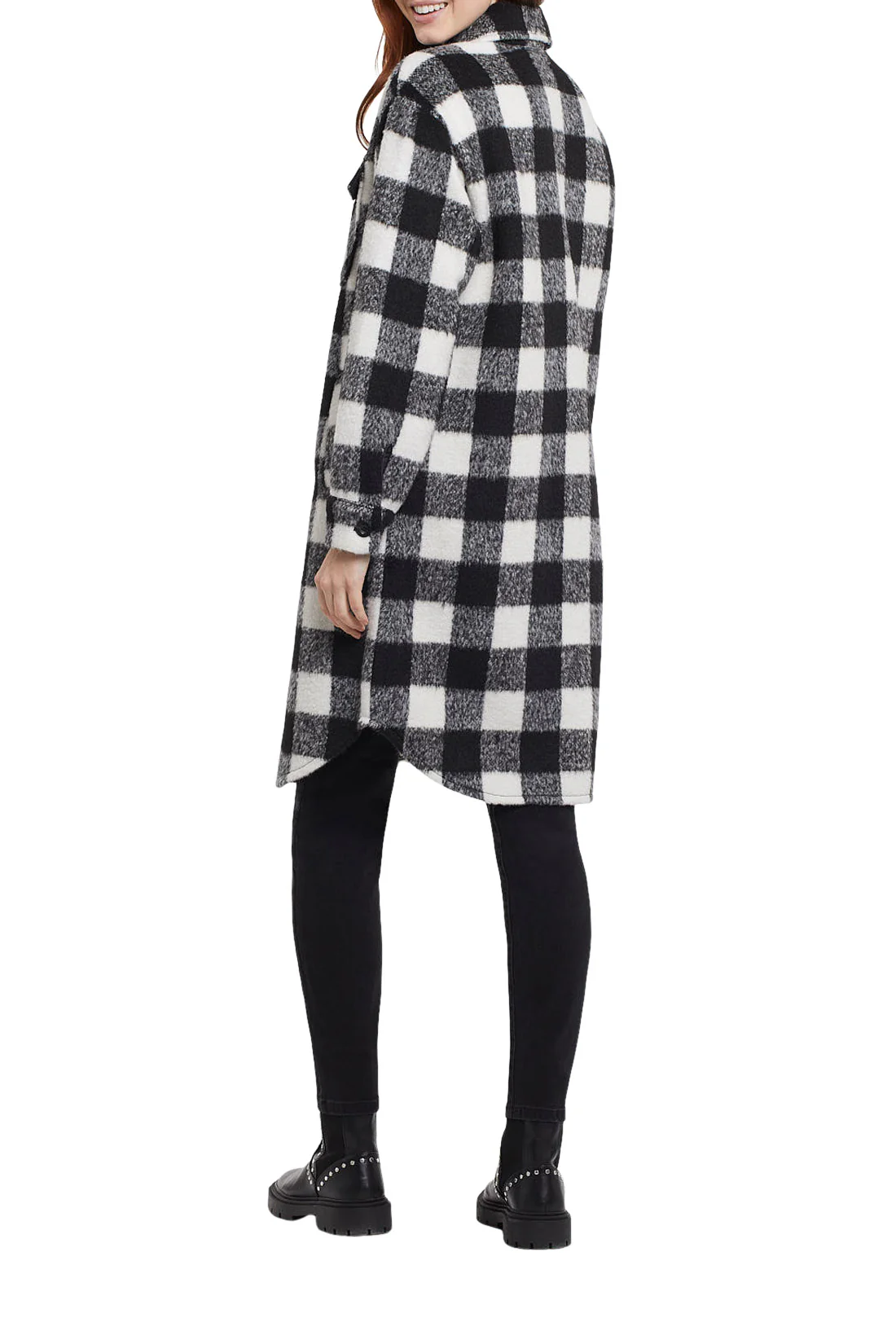 Tribal 7538O - Drop Shoulder Long Jacket - Color Black - Image 3