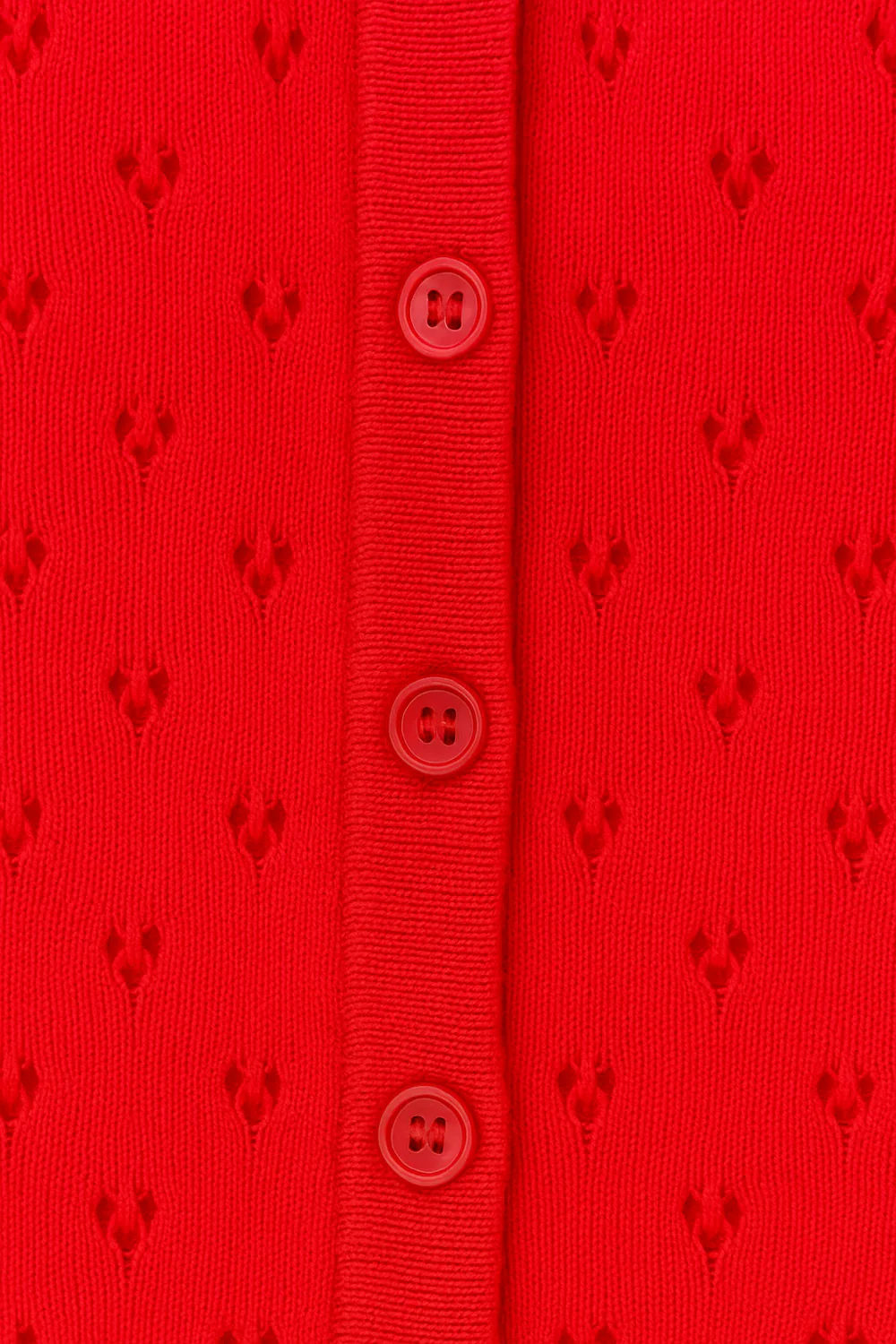 Tribal Button Down Pointelle Cardigan-6102O-2470-Rouge - Image 4