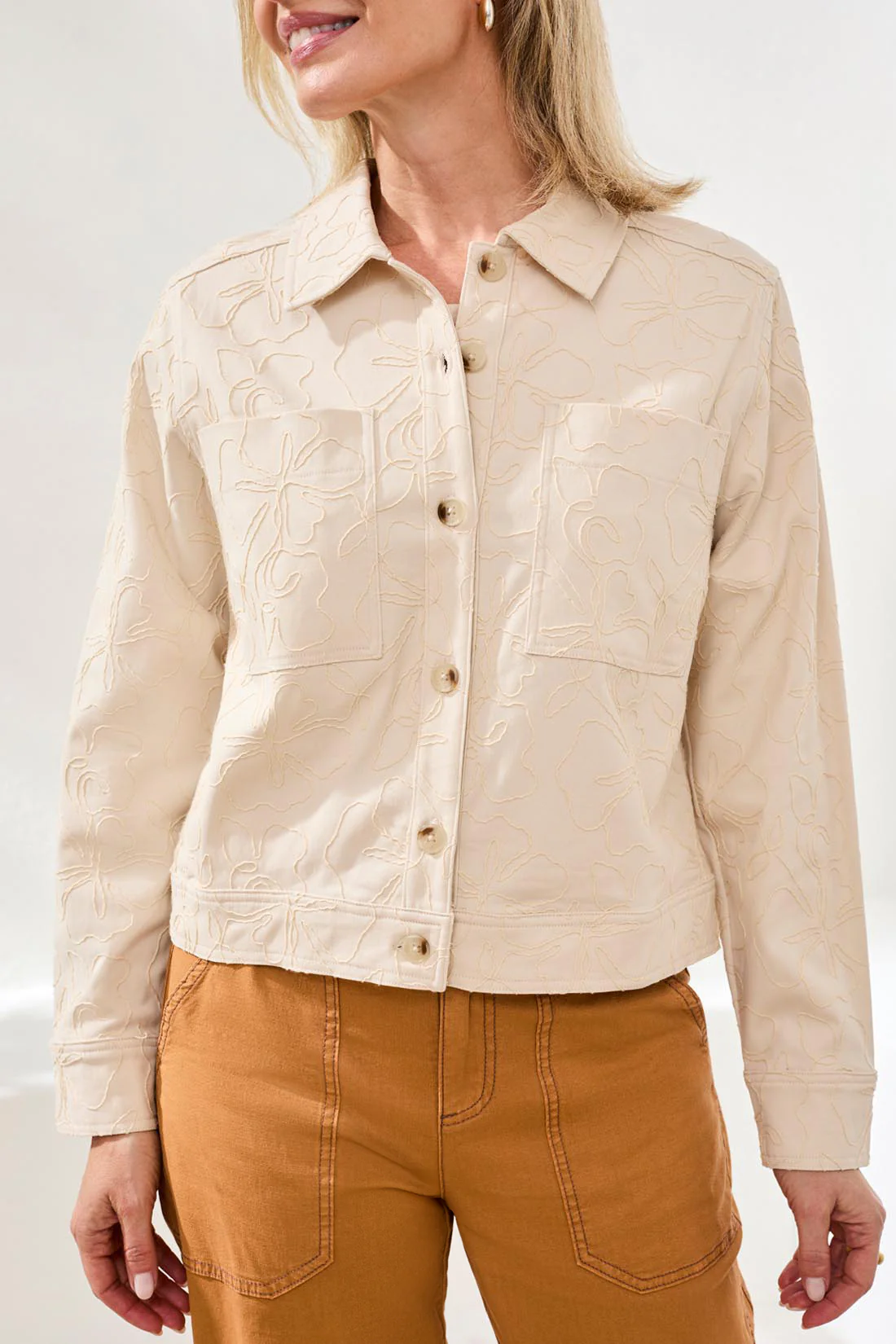 Tribal Button Front Jacket-3120O-1821-Canvas