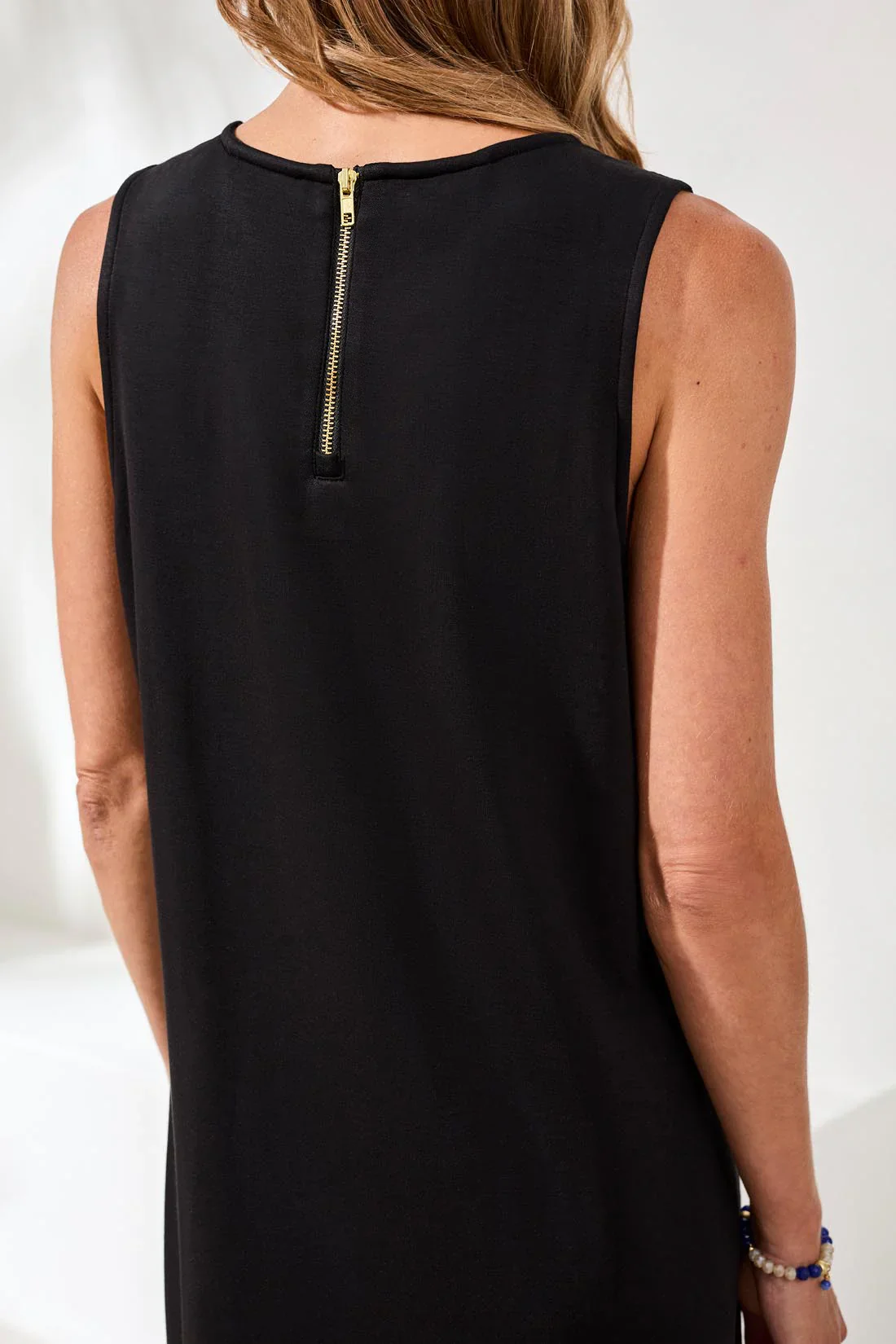 Tribal Crew Neck Top W/Combo-2492O-0002-Black - Image 3