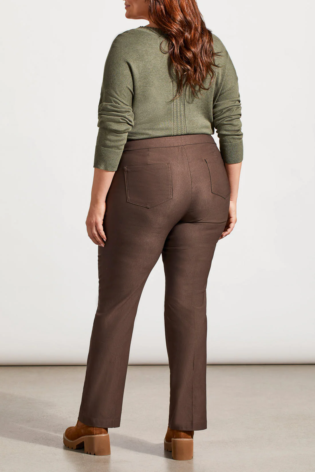 Tribal 1859V/1254-Flatten It Pull On Pant-Coffee - Image 2