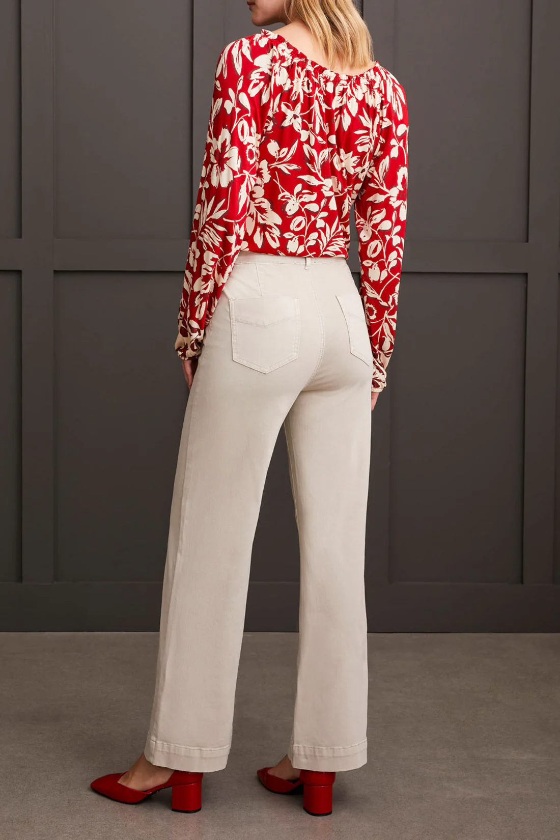 Tribal 1861O/1330-Fly Front 5 Pocket Pant -Frost Grey - Image 3