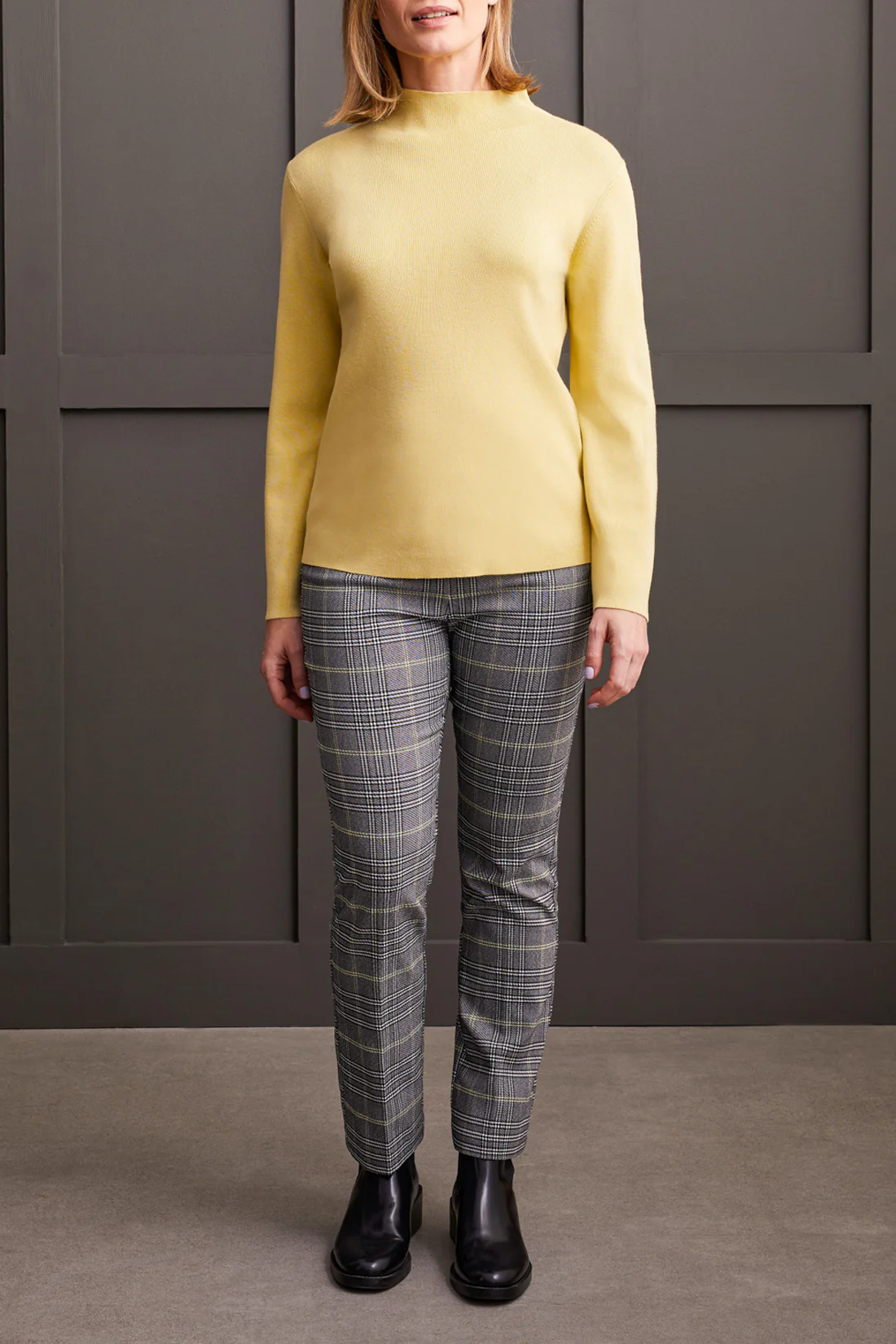 Tribal 1921O/0367-Funnel Neck Sweater-Bordeaux - Image 2