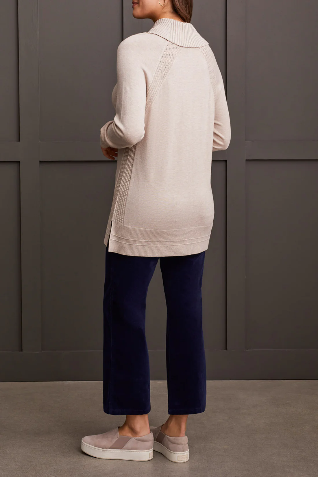 Tribal 1923O/1330-Cowl Neck Sweater-Frost Grey - Image 4