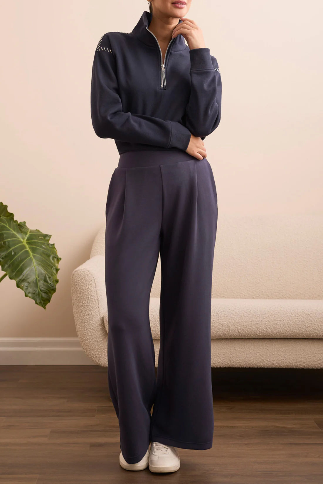 Tribal -2238O-3390-Pull On Pant W/Pockets-Black