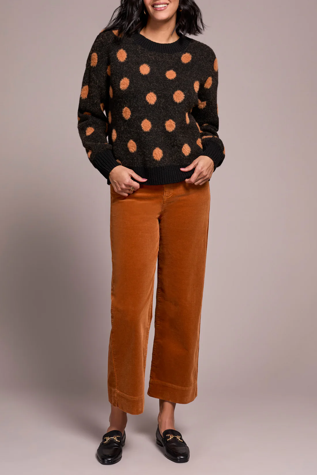 Tribal Long Sleeve Crew Neck Sweater-Black 2297O-8356 - Image 3