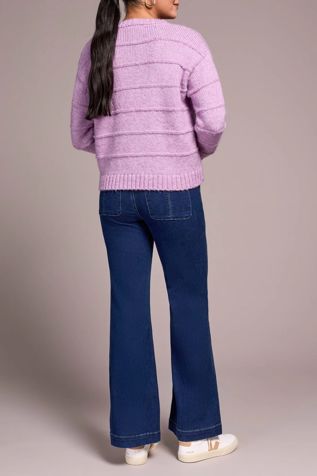 Tribal Crew Neck Sweater-Purple Lotus 5959O-5047 - Image 4