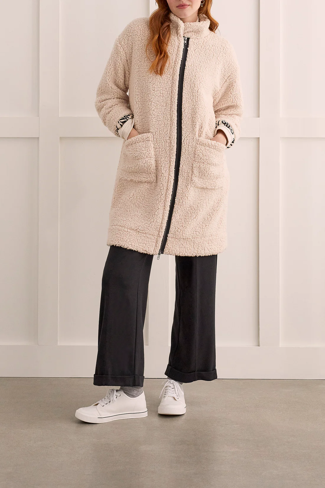 Tribal  Fall/Winter 2023-1486O/3791-Coat- Oyster - Image 3