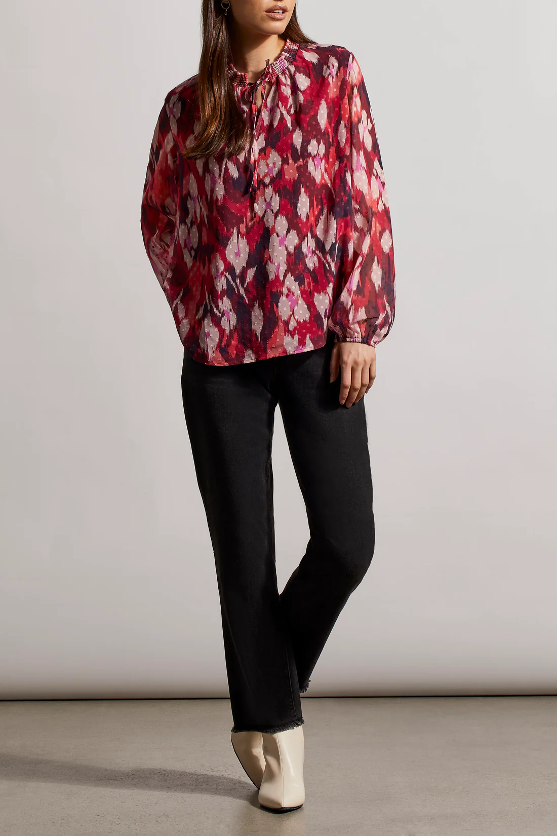Tribal  5310O/4868-Blouse-Red Plum - Image 4