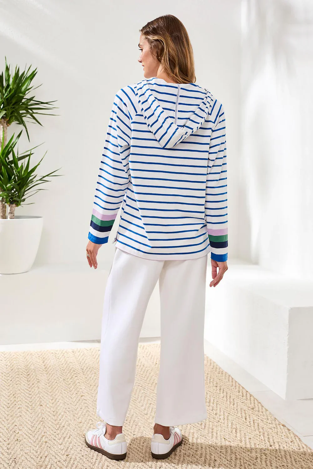 Tribal L/S Raglan Hoody-3067O-3328-Turkish Sea - Image 4