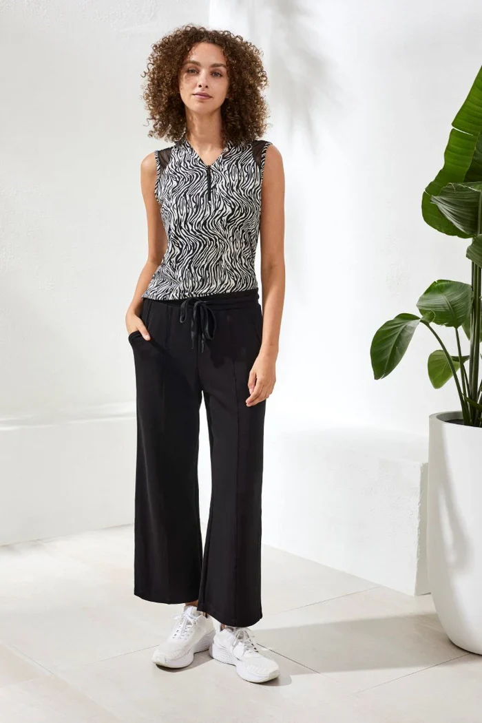 Tribal Pull On Capri W/Drawcord-2447O-0002-Black