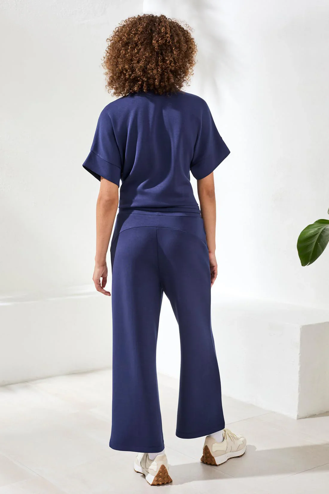 Tribal Pull On Capri W/Drawcord-2447O-3068-Jet Blue - Image 2