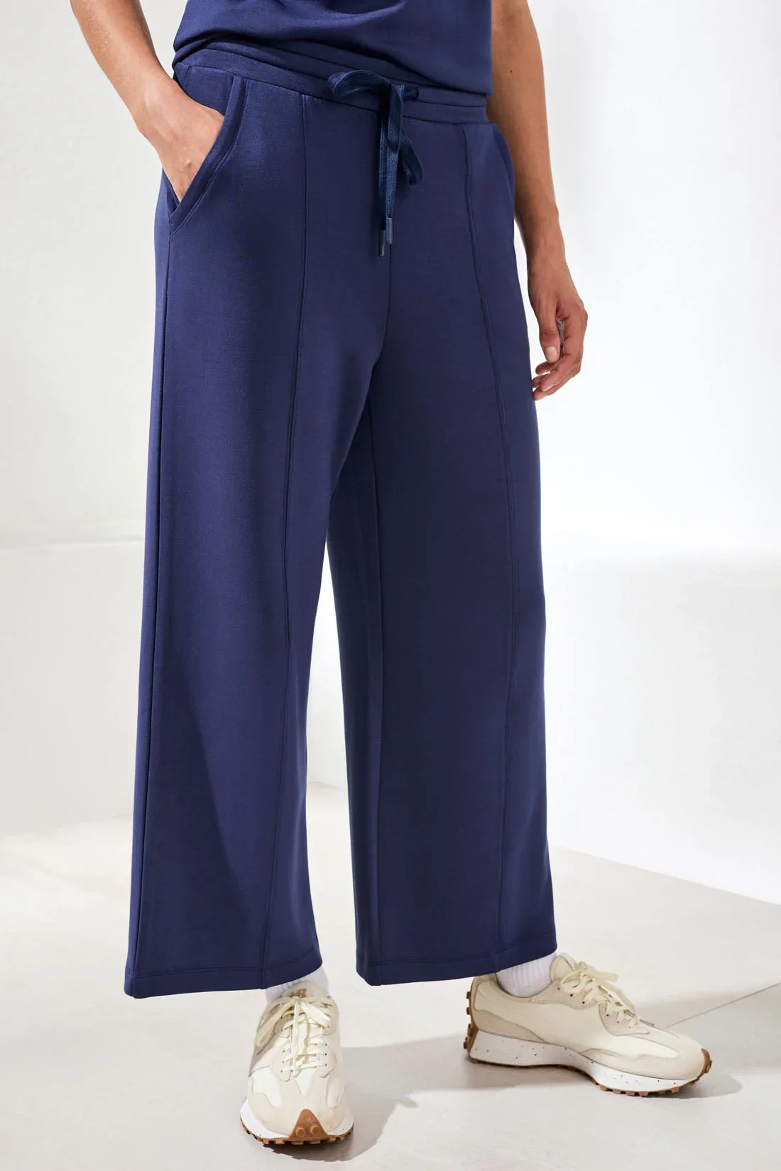 Tribal Pull On Capri W/Drawcord-2447O-3068-Jet Blue - Image 3
