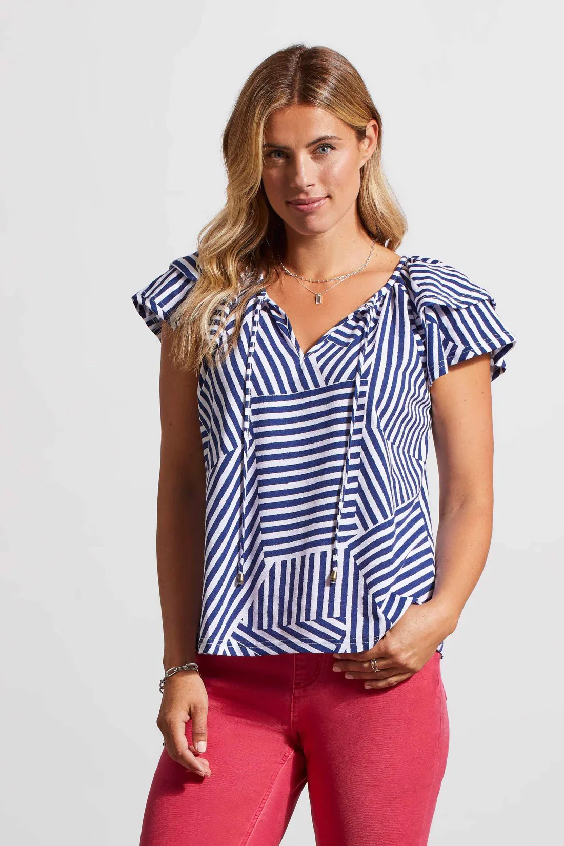 Tribal 1333O/3742-Cotton Top-Blue Print - Image 2
