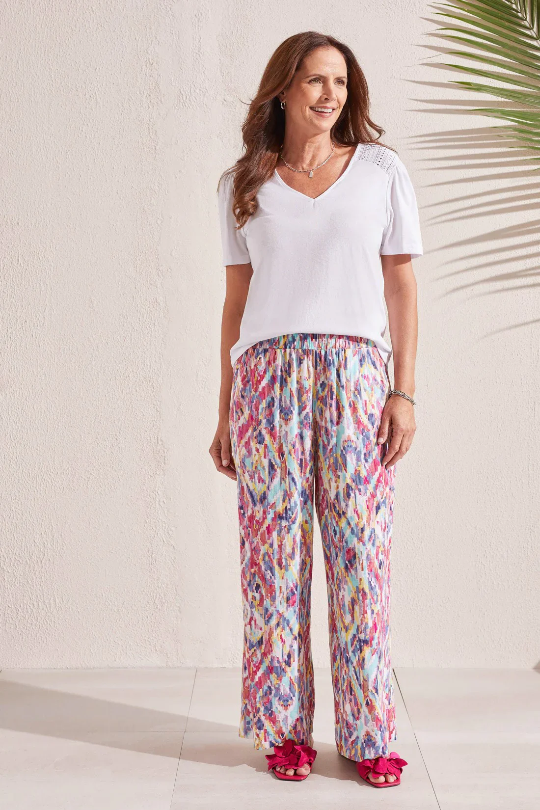 Tribal 1717O/4963-V Neck Top-White - Image 2
