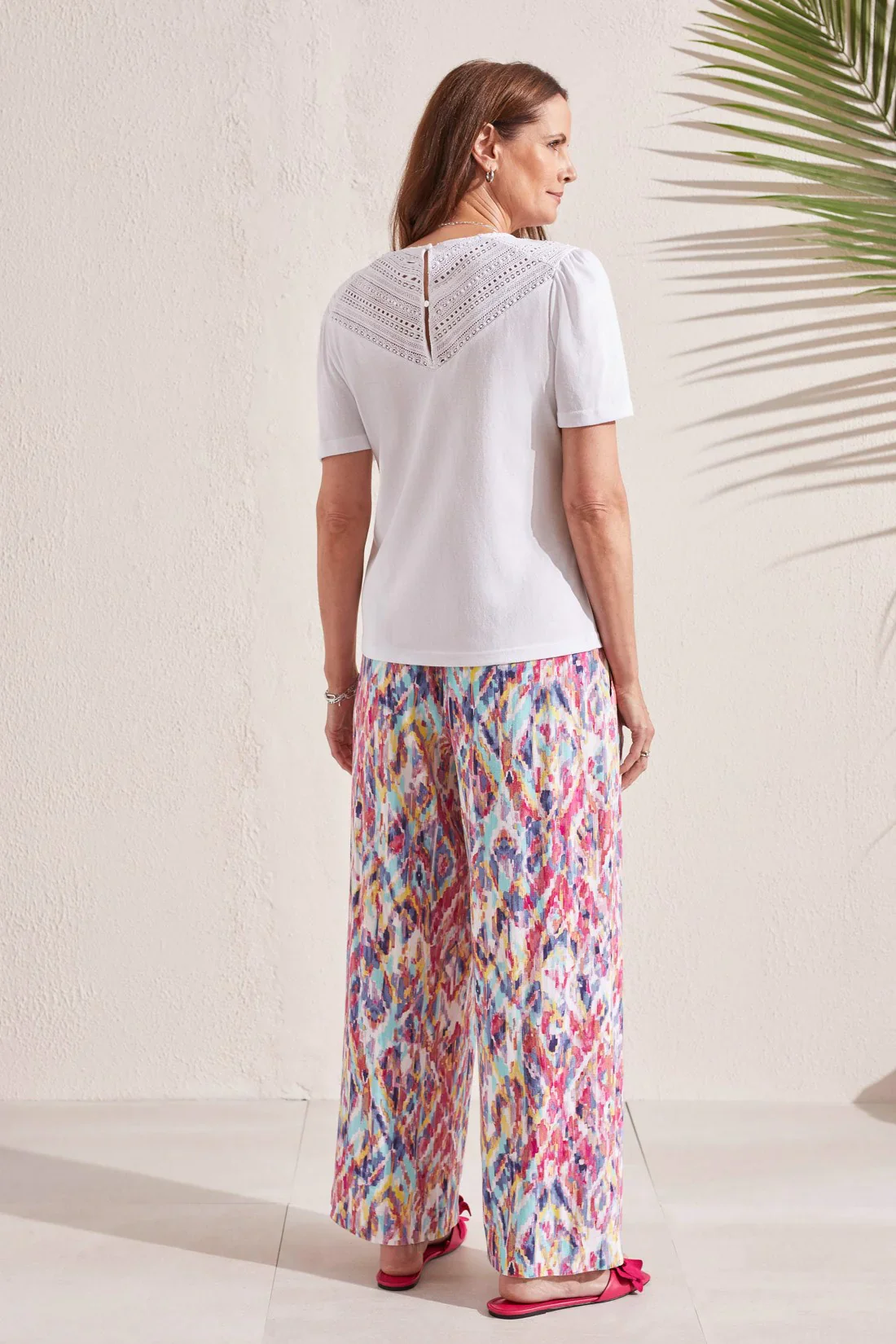 Tribal 1717O/4963-V Neck Top-White - Image 3